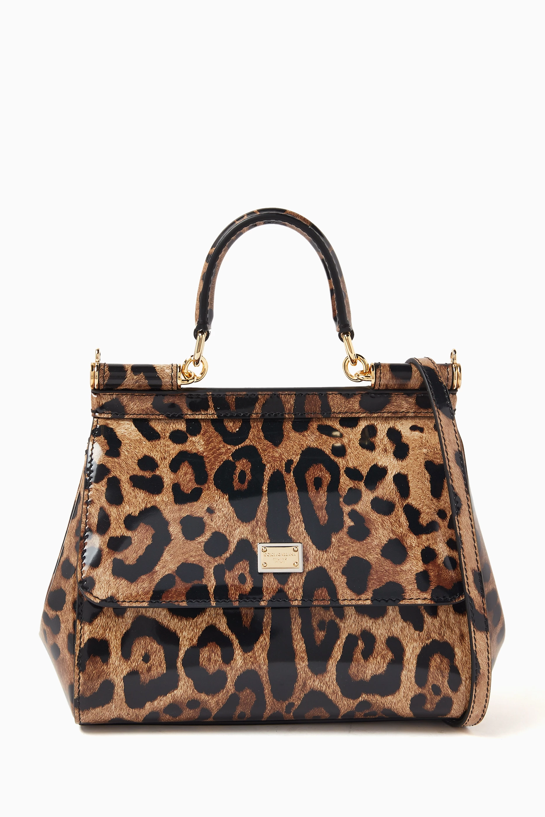 Buy Dolce Gabbana Brown x KIM Small Sicily Bag in Leopard print