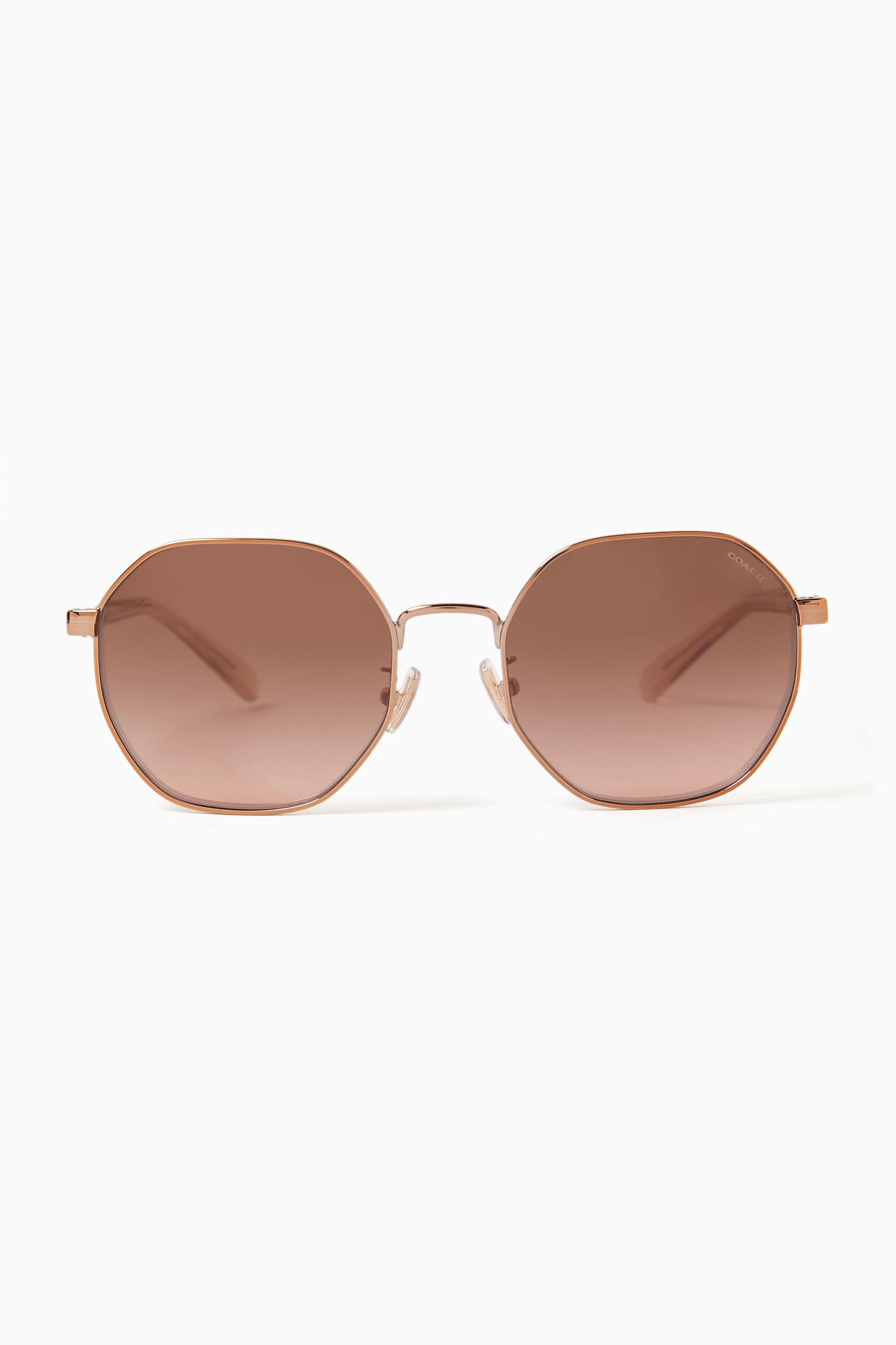 Coach rose 2025 gold sunglasses