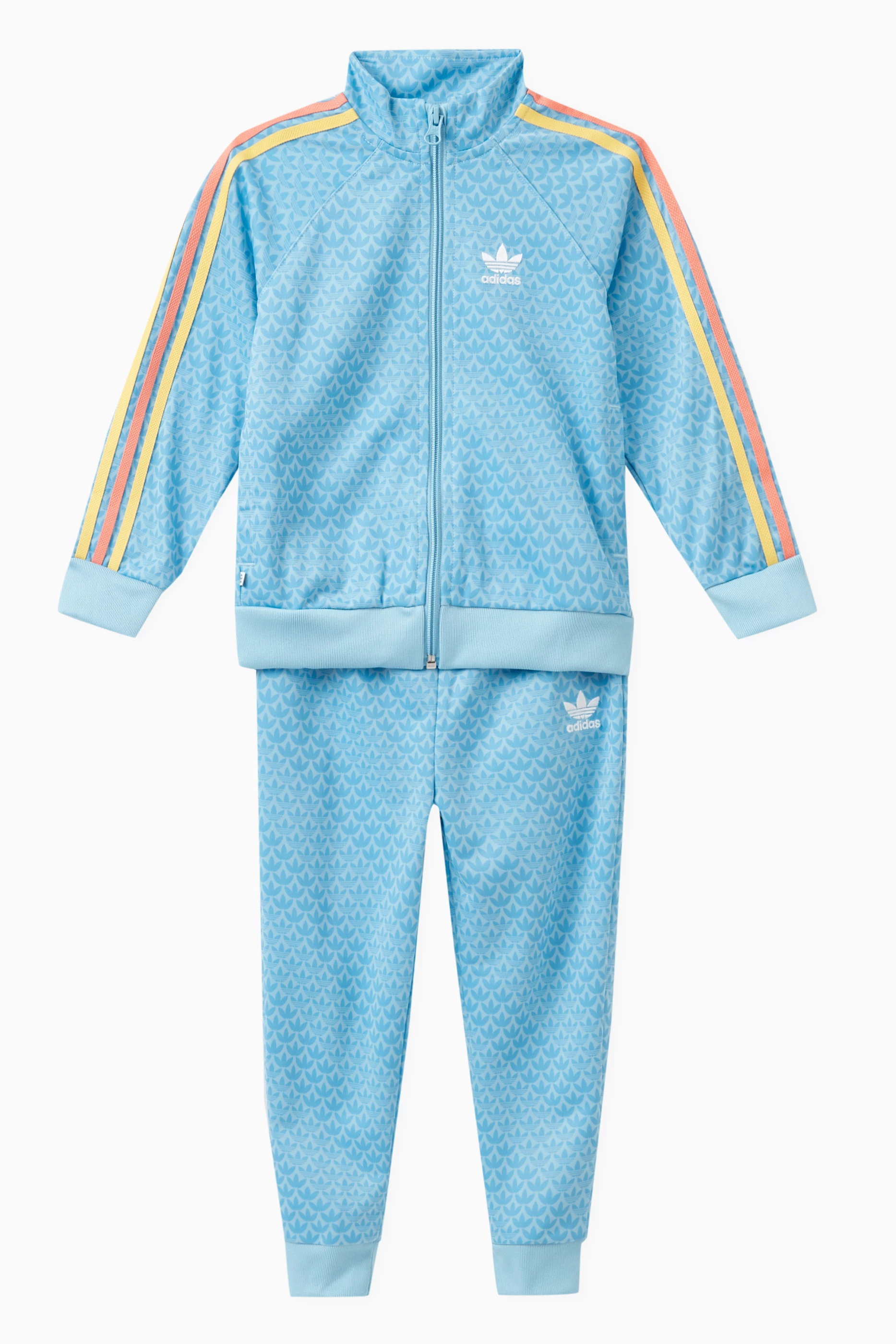 Blue adidas sales tracksuit baby