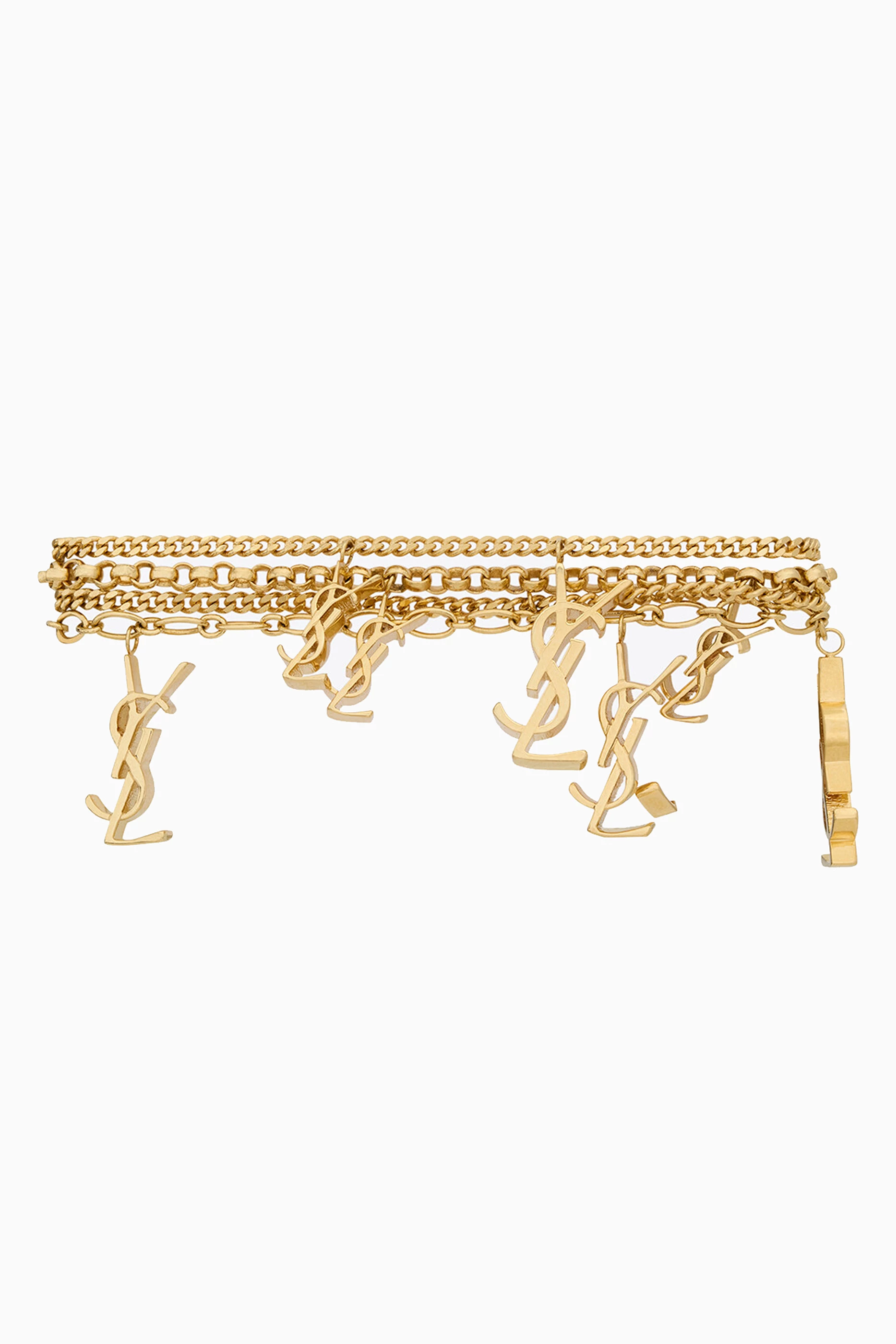 Ysl gold online charm bracelet