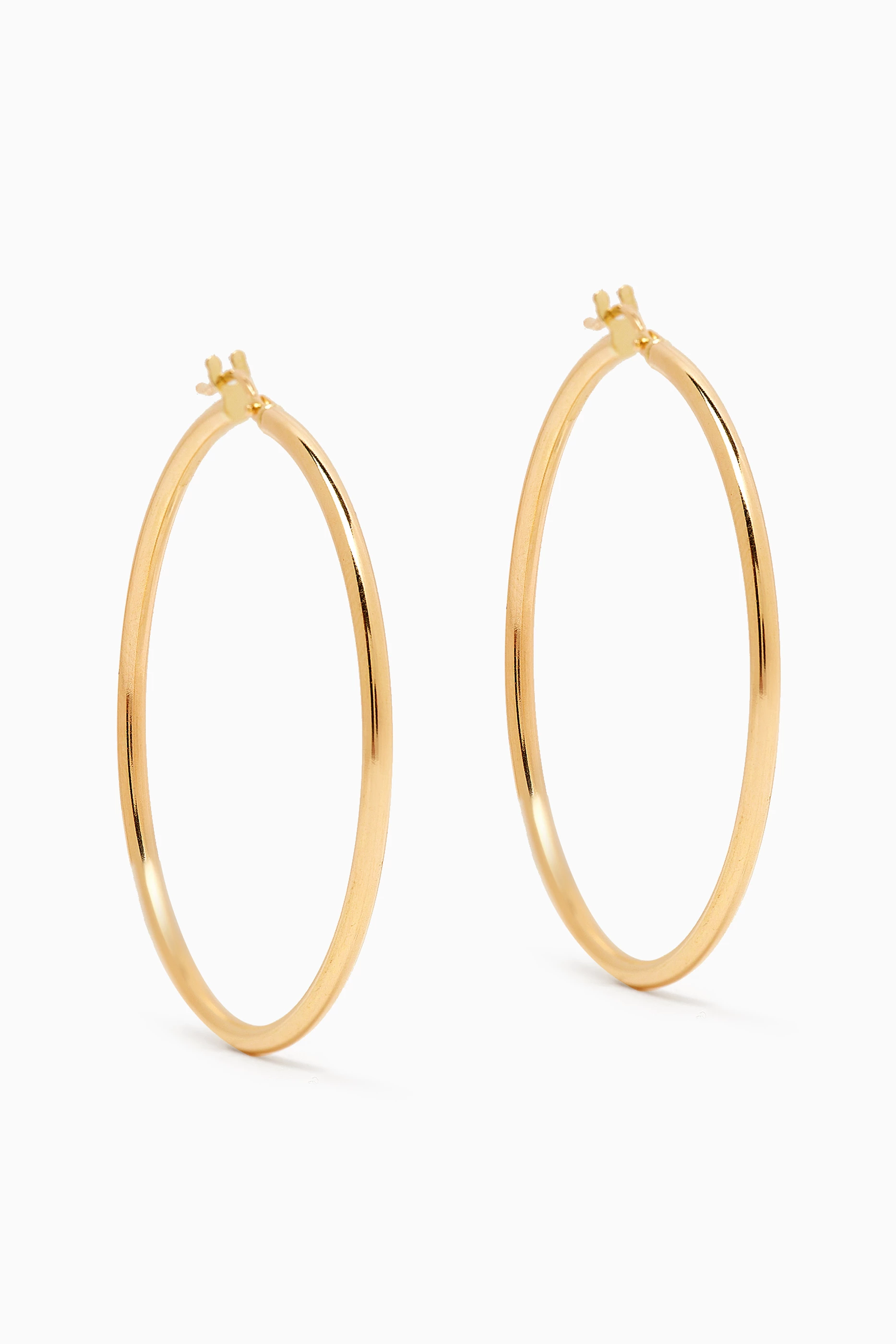 Gold circle best sale hoop earrings