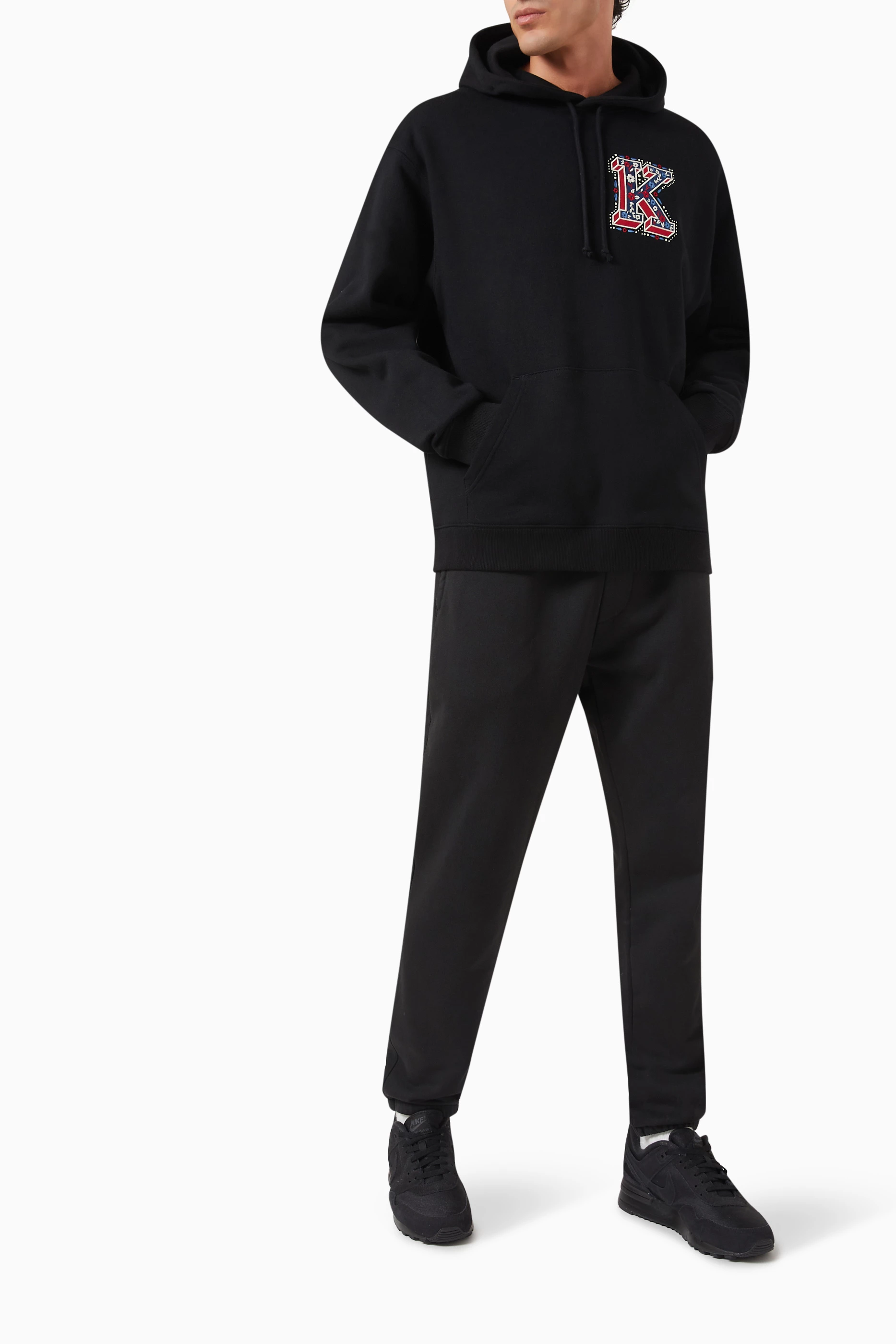 Buy Kith Black Kith Needlepoint Hoodie in Cotton-fleece for MEN in