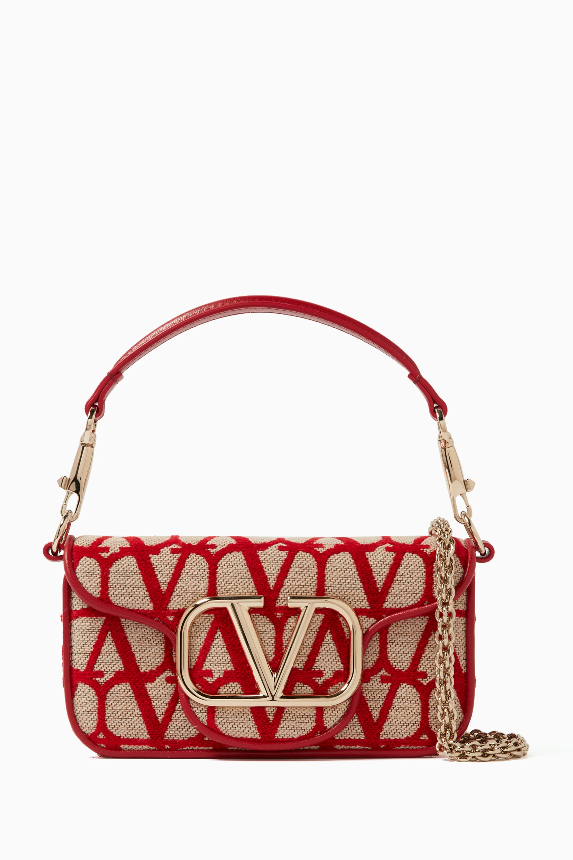 Buy Valentino Garavani Red Valentino Garavani Small Locò Toile Iconographe  Shoulder Bag in Cotton blend for WOMEN in Saudi | Ounass