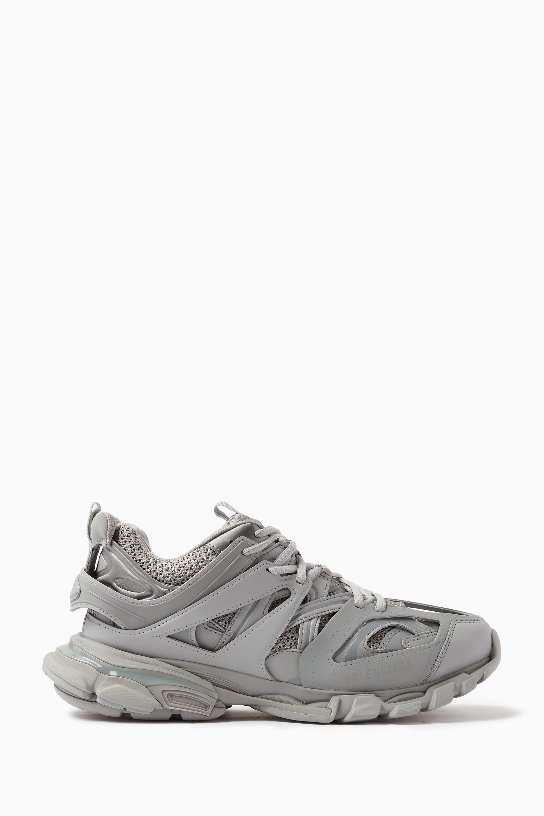 Buy Balenciaga Grey Track Sneakers in Mesh Nylon for Women in