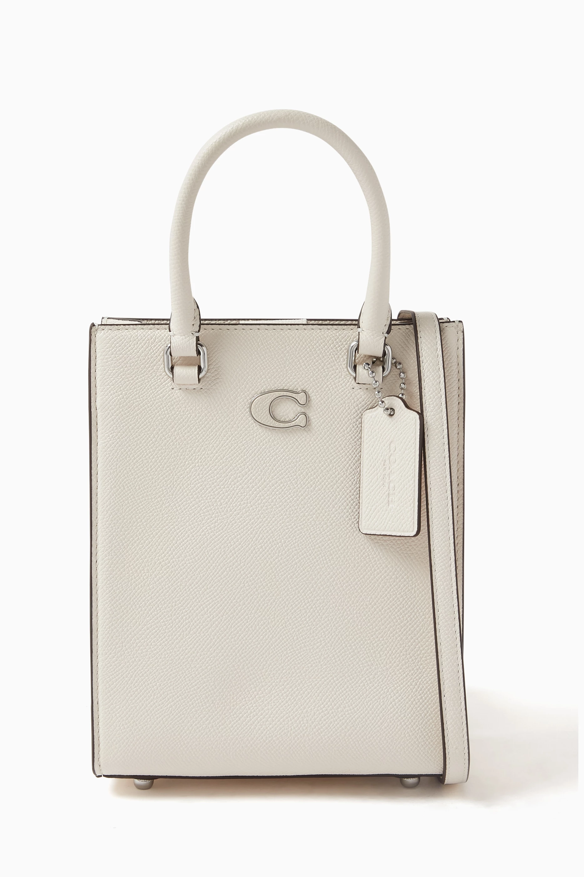 Coach white tote hot sale
