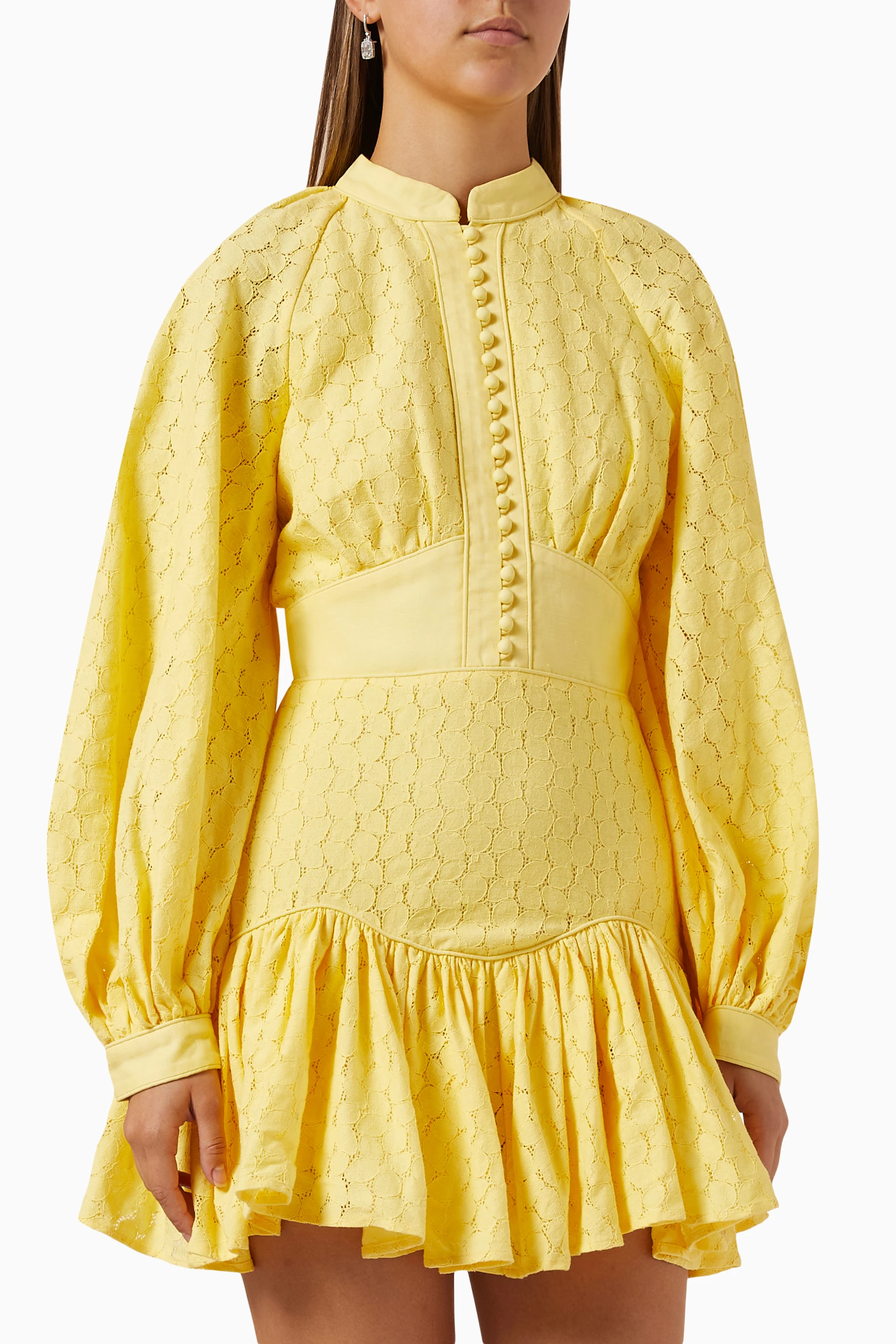 Acler online yellow dress