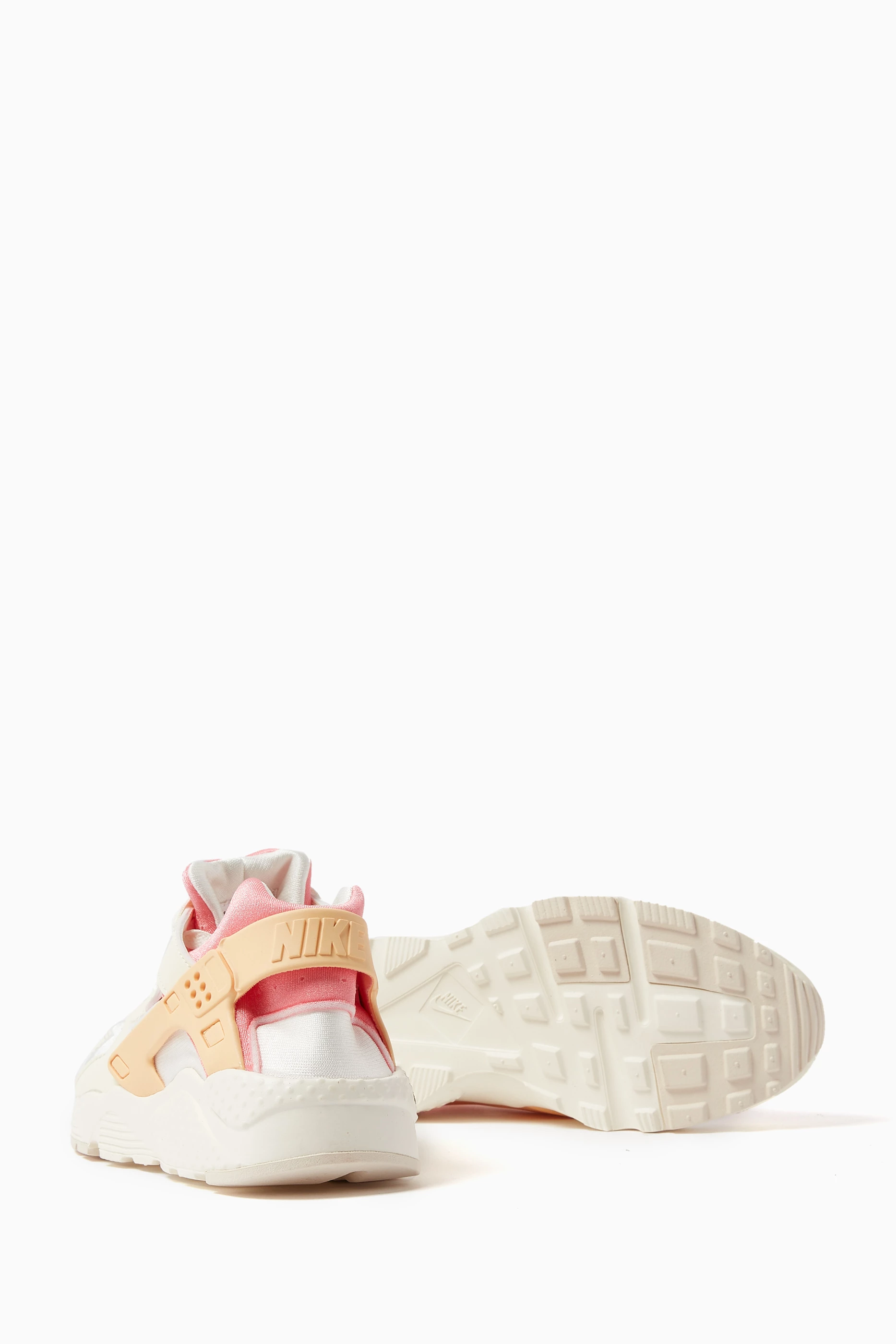 Buy Nike Pink Huarache Run Sneakers in Textile Leather for Girls