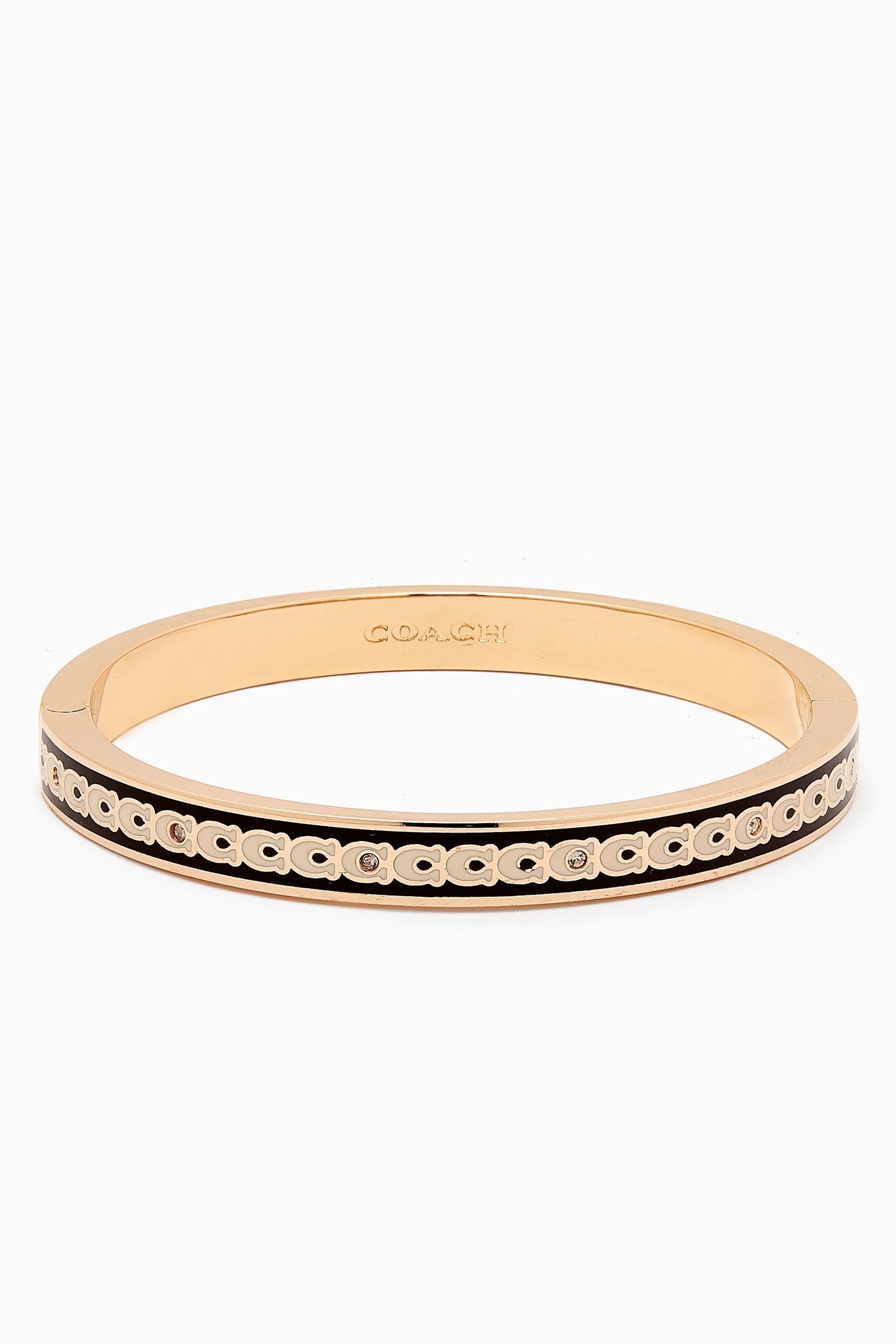 Buy Coach Gold C Signature Bangle Bracelet in Metal for Women in