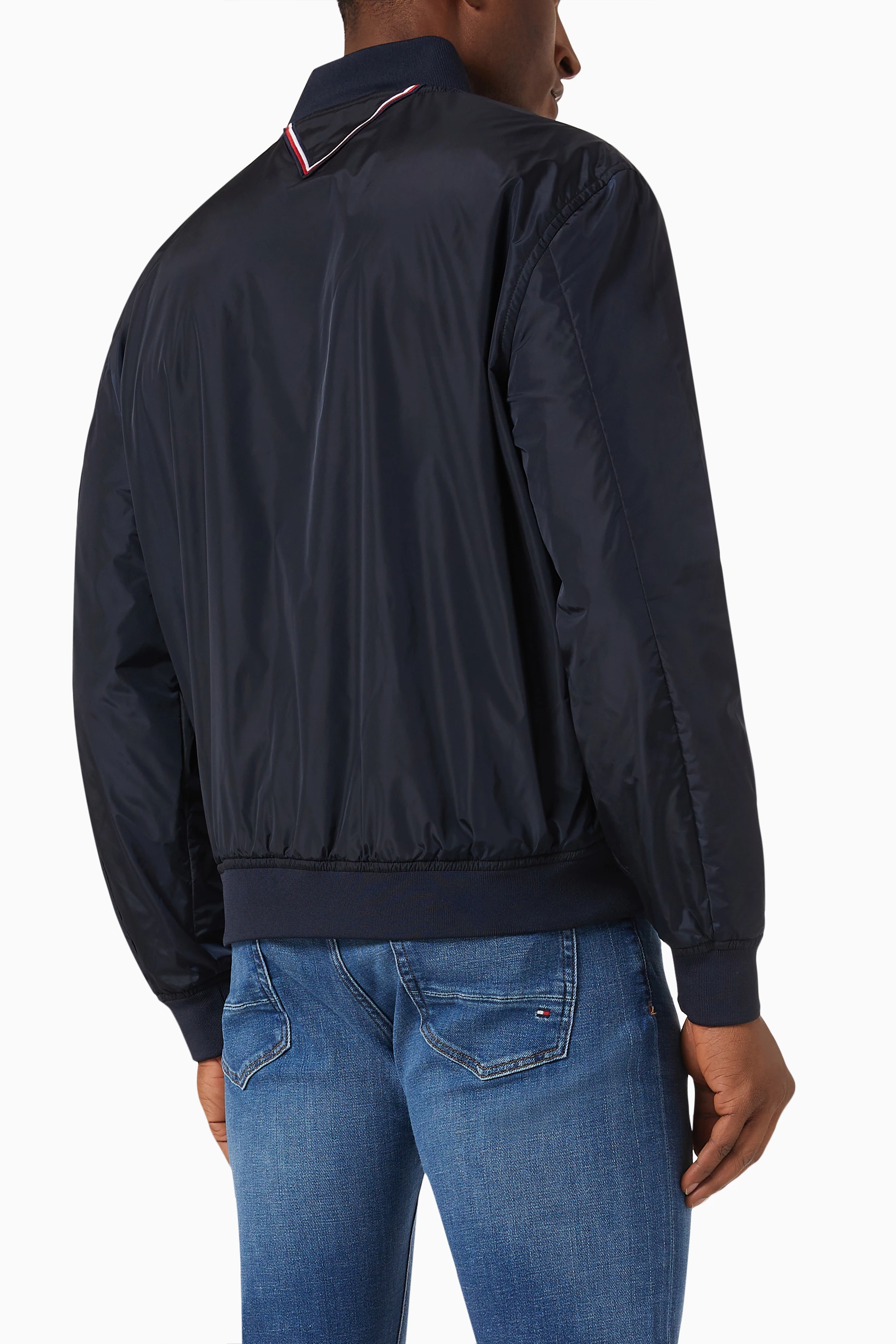 Tommy hilfiger nylon rib bomber jacket discount