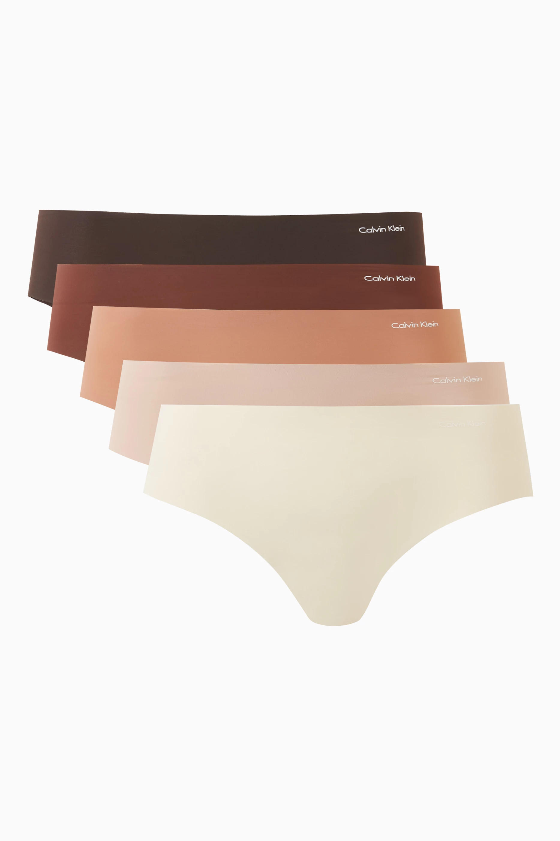 Buy Calvin Klein Multicolour Invisible Hipster Briefs, Set of 5 for Women  in Saudi