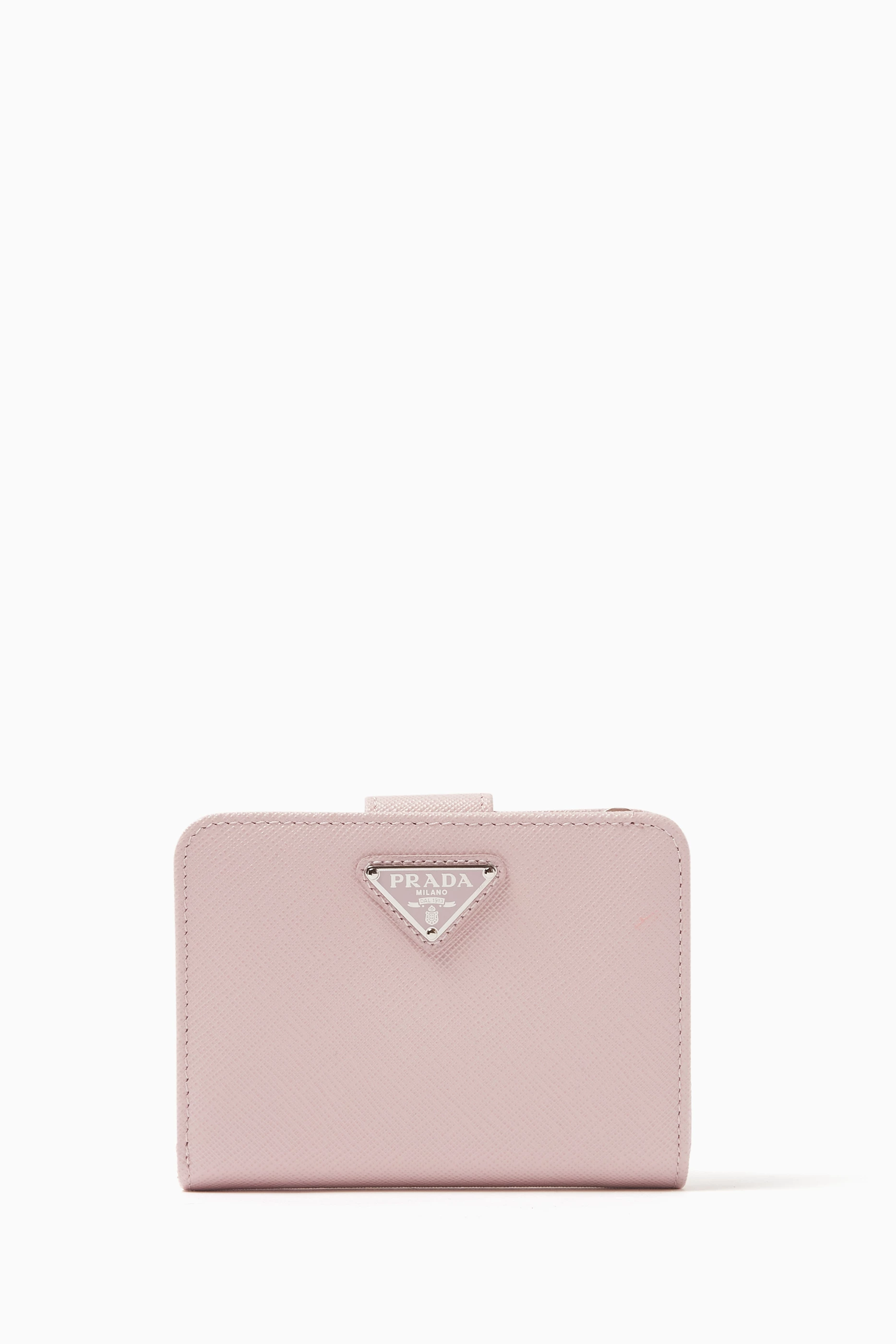 Prada saffiano wallet hotsell pink