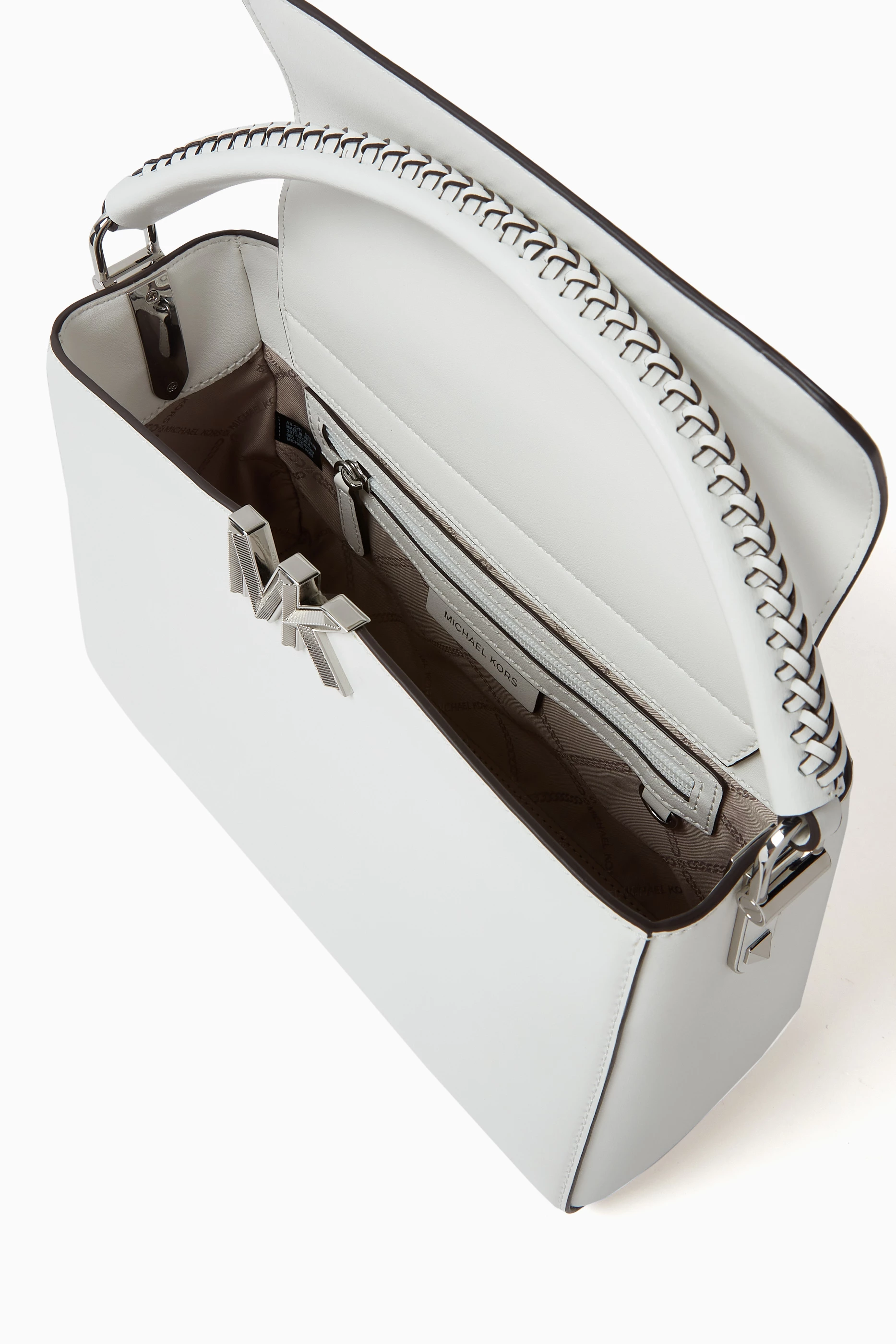 Hayward leather top medium satchel