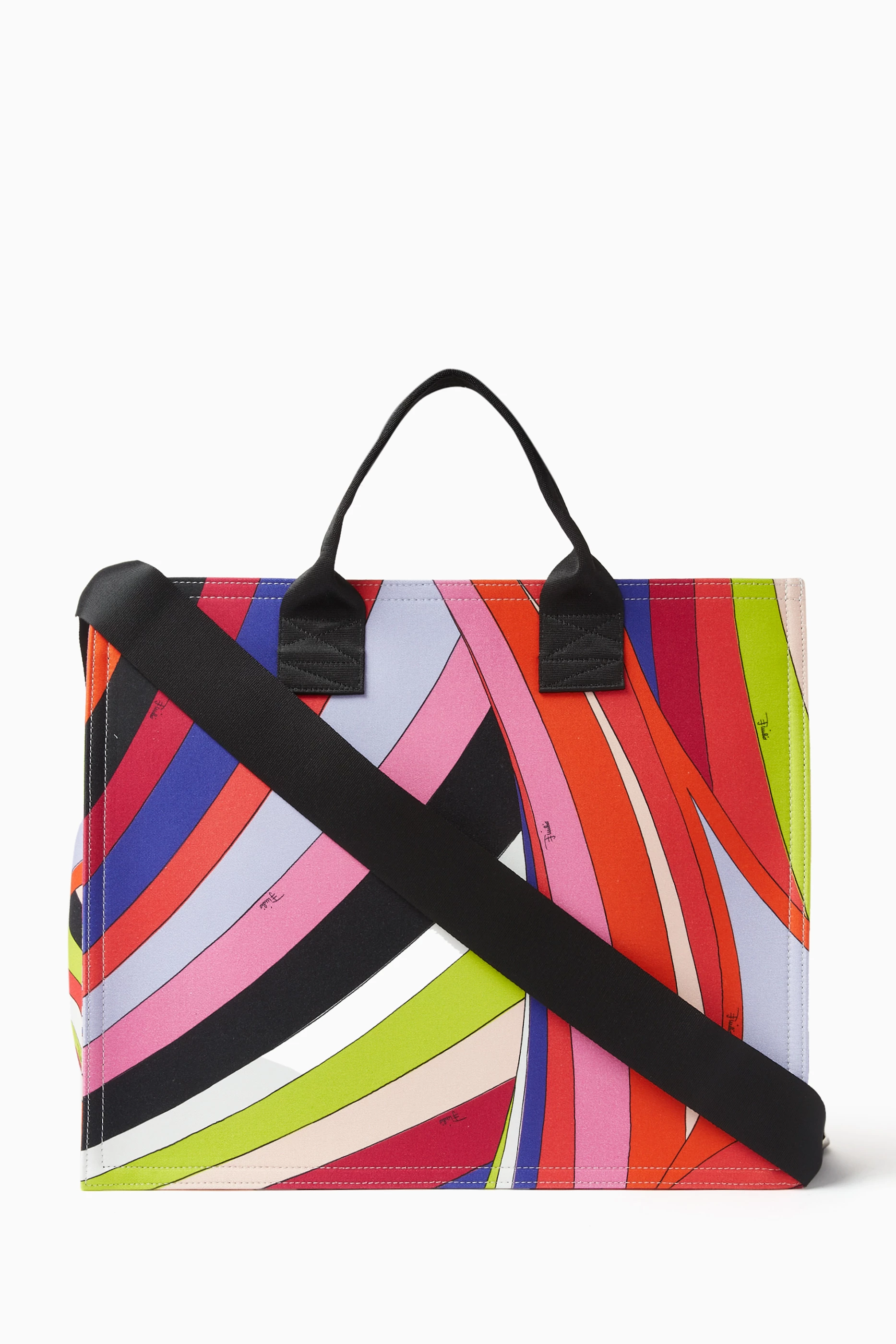 Buy Emilio Pucci Multicolour Iride Diaper Bag in Cotton Canvas for