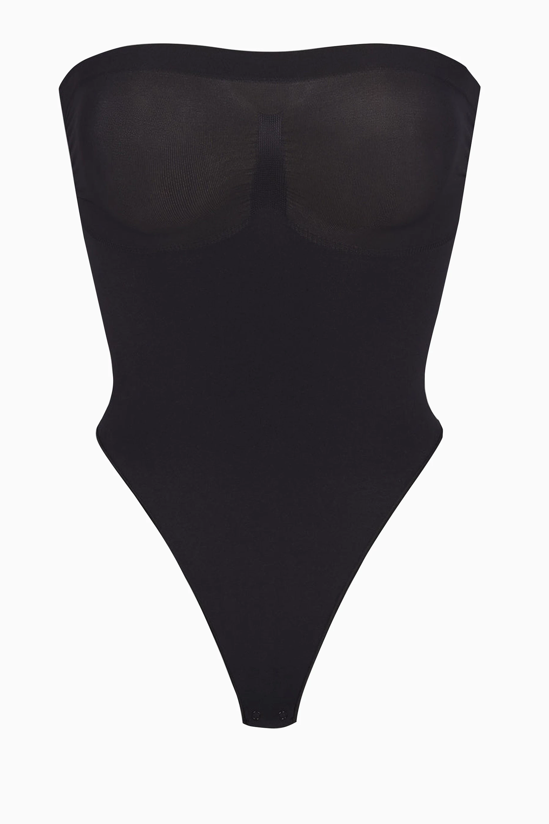 Buy SKIMS Black Seamless Sculpt Strapless Thong Bodysuit for Women in Saudi