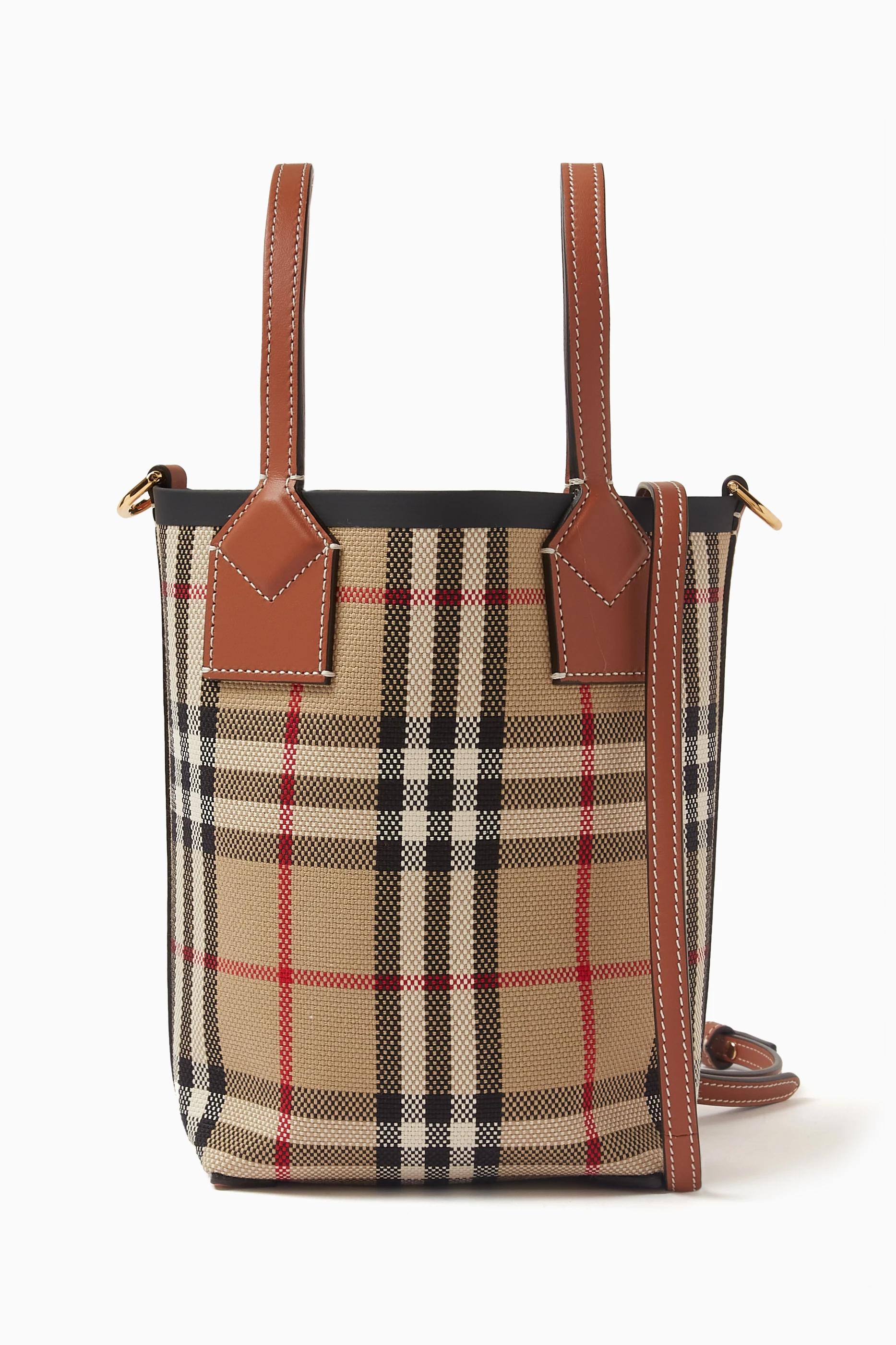 Burberry nova on sale check small tote