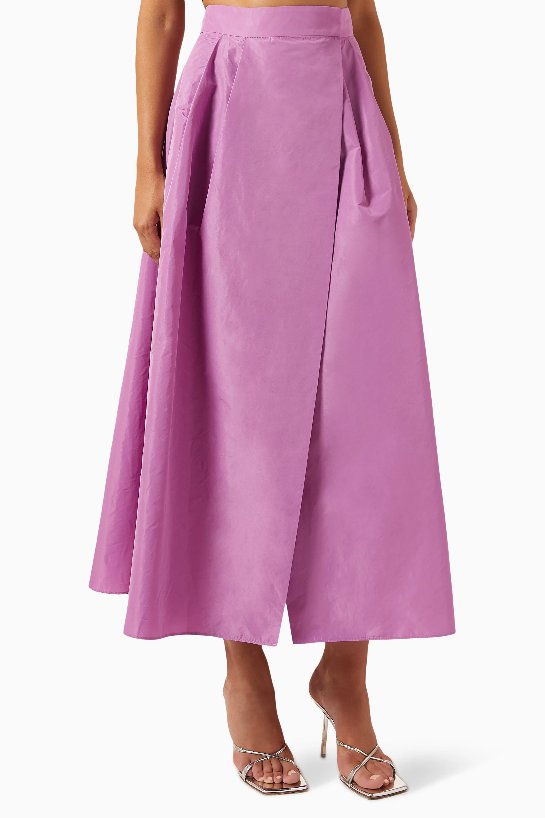 Buy MSGM Pink Taffeta Flounce Skirt for Girls in Saudi