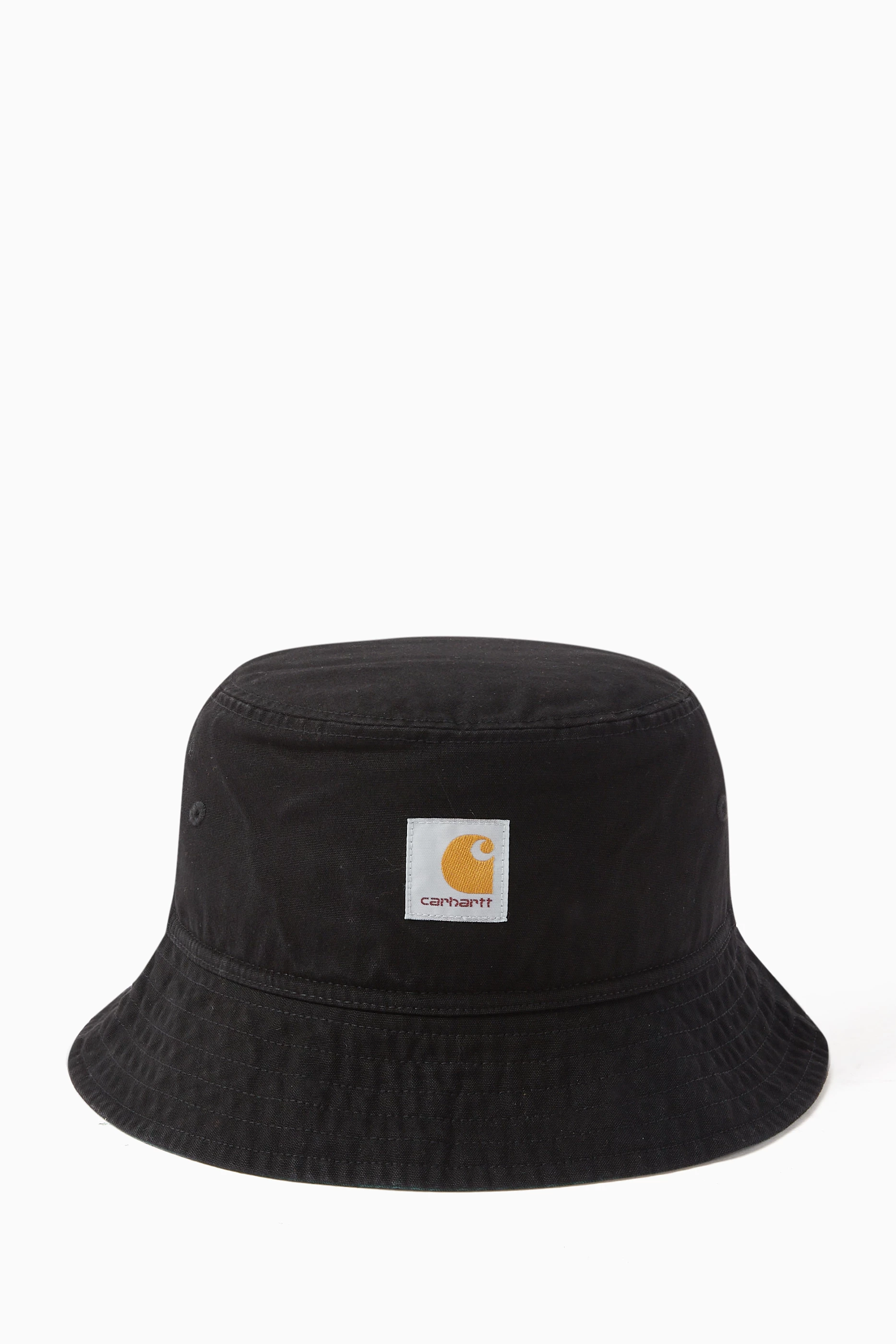 Buy Carhartt WIP Black Terrell Bucket Hat in Cotton Twill Online for Men