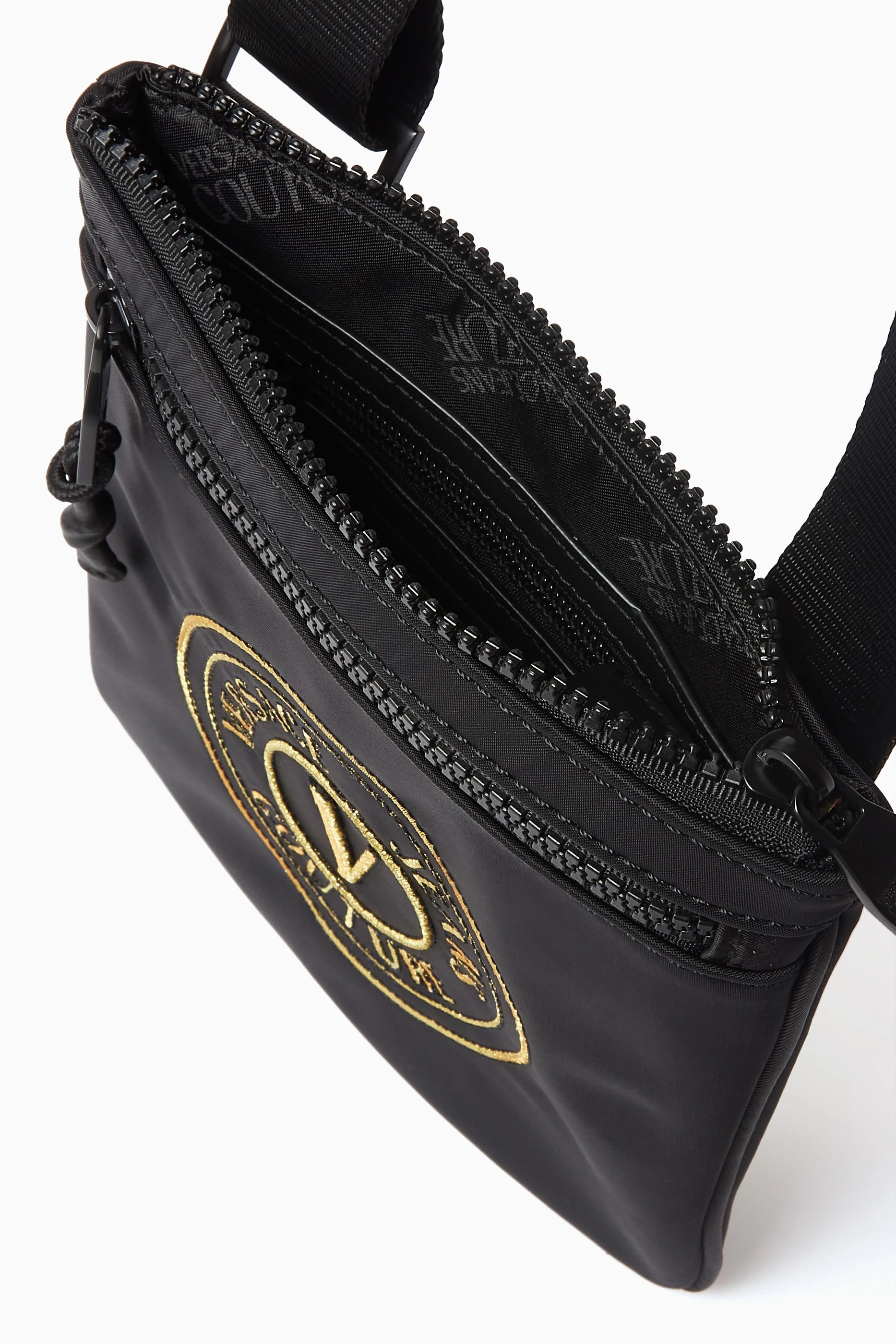 Buy Versace Jeans Couture Black Messenger Bag in Nylon for Men in