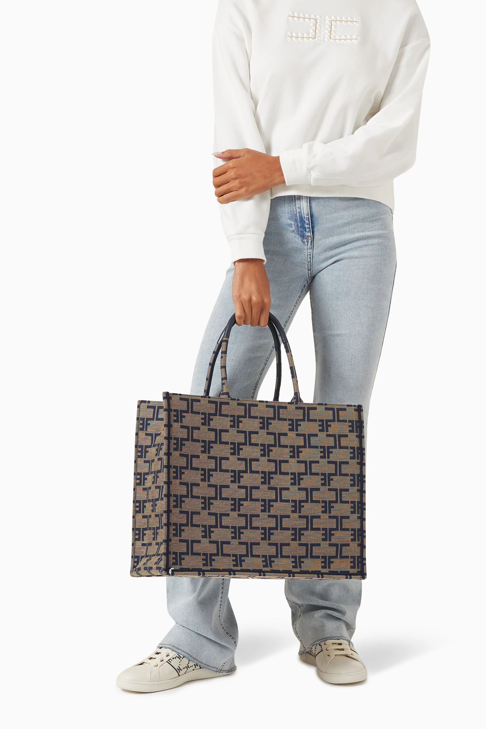 Elisabetta franchi monogram bag on sale