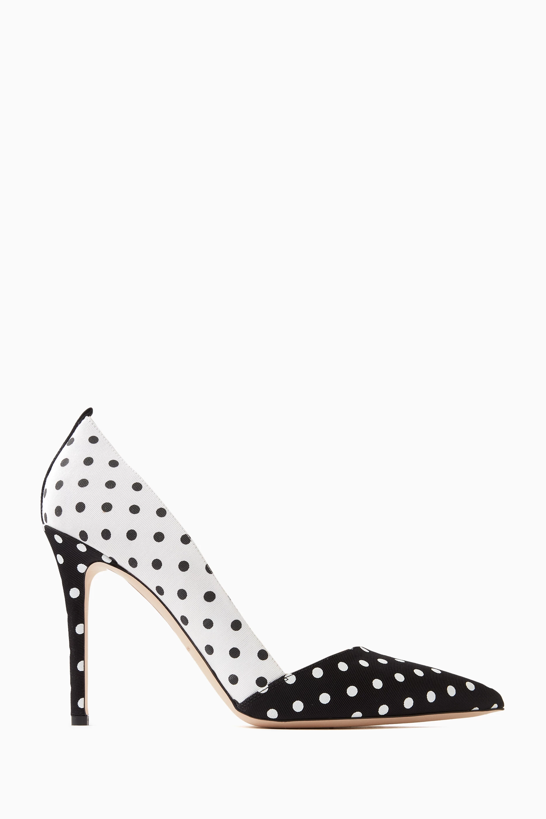 Black and white shop polka dot pumps