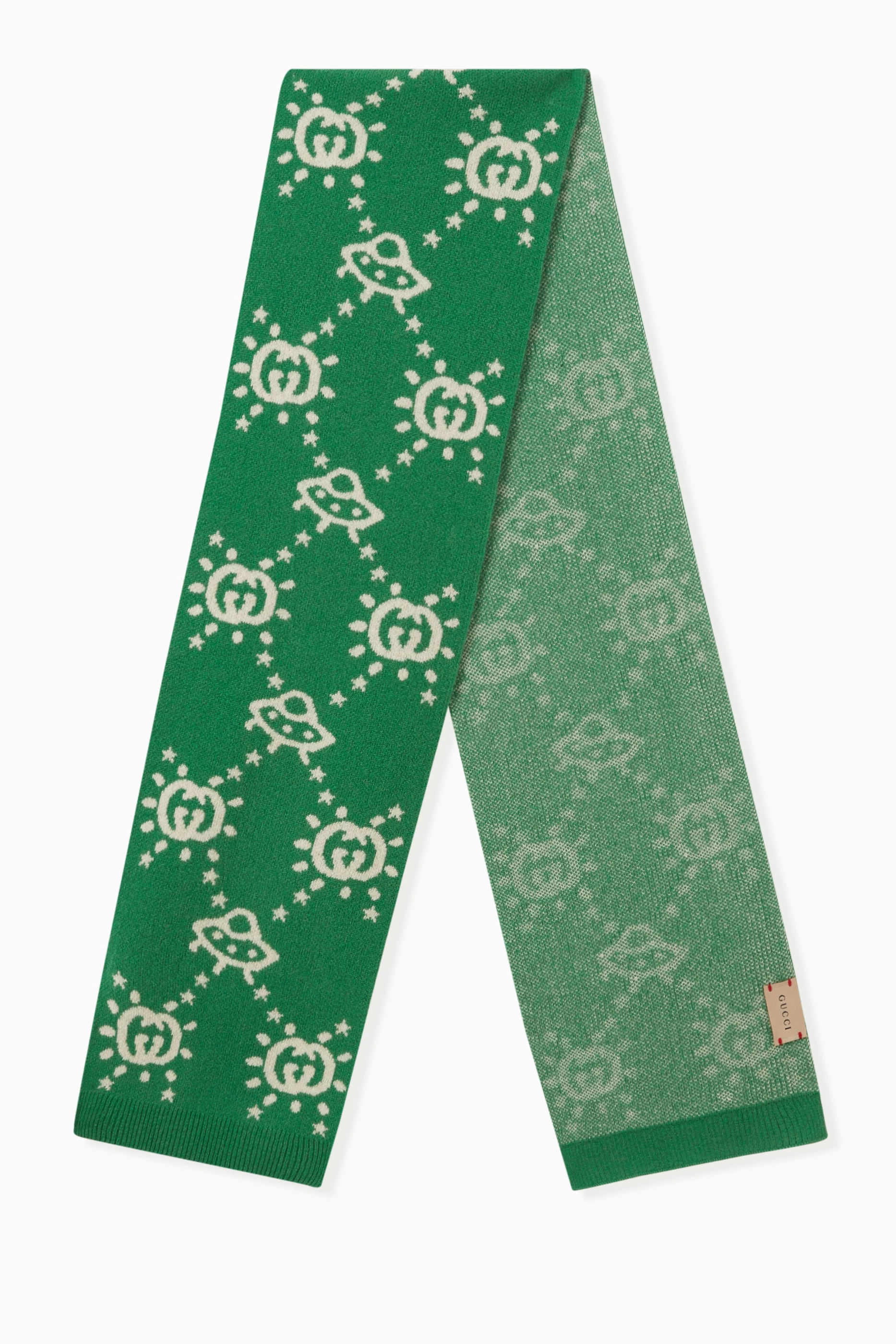 Green gucci scarf cheap