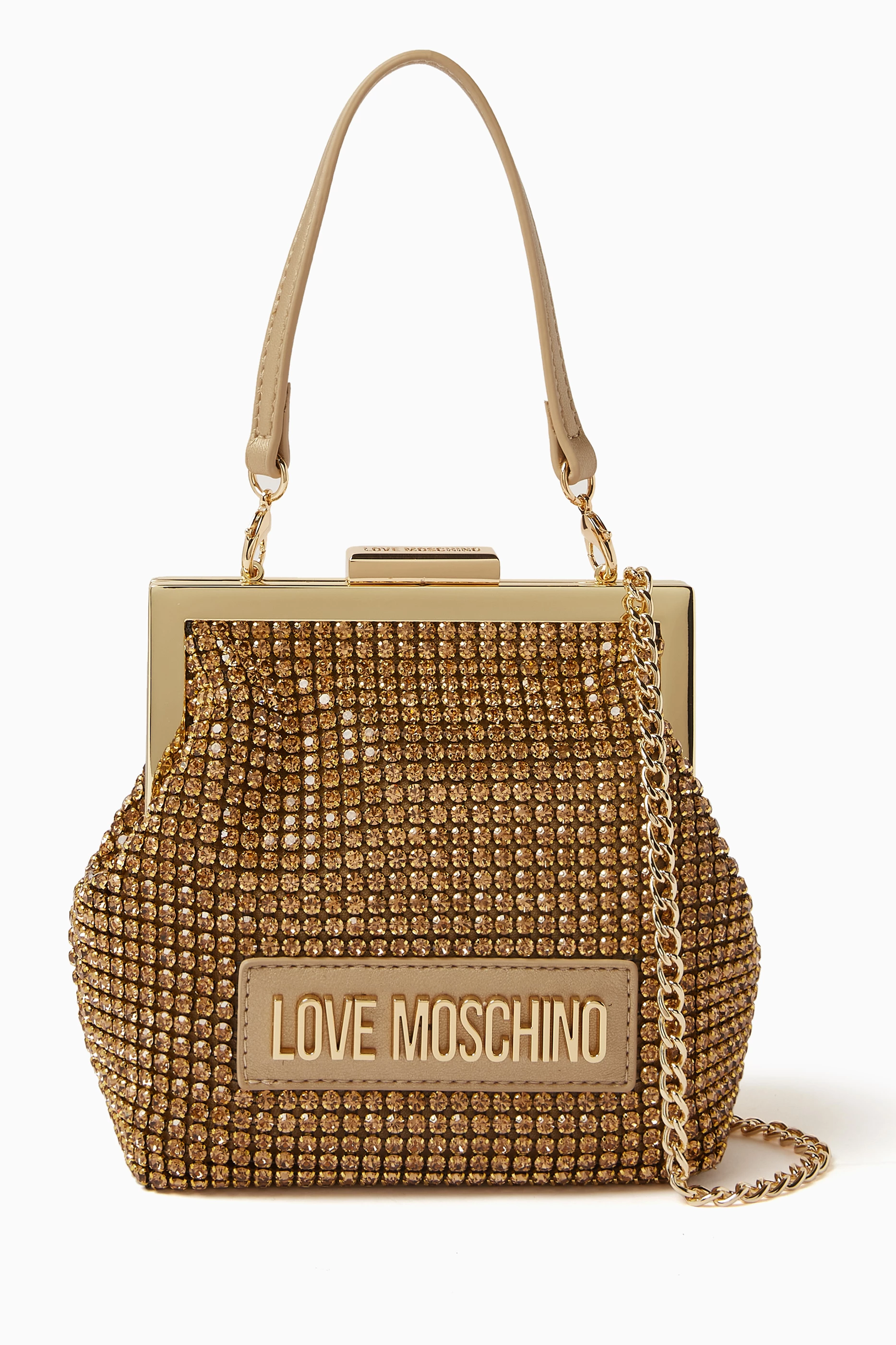 Love moschino shop gold bag