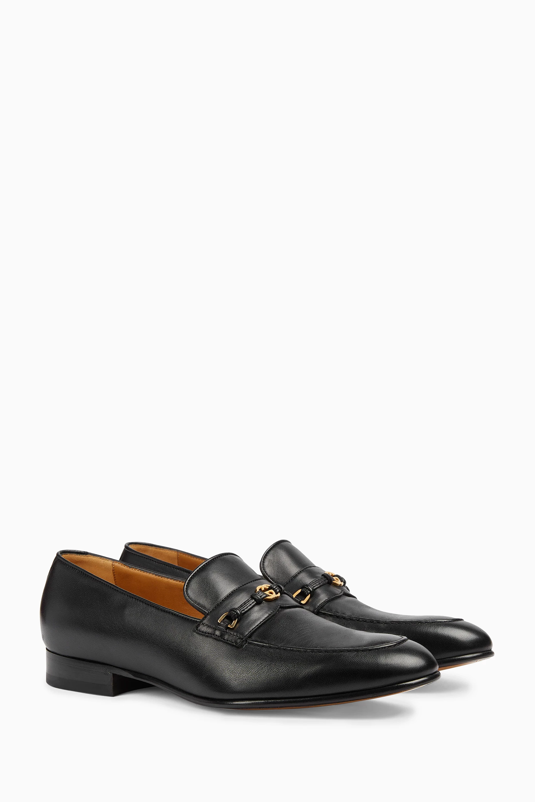 Leather loafer with interlocking g horsebit shop