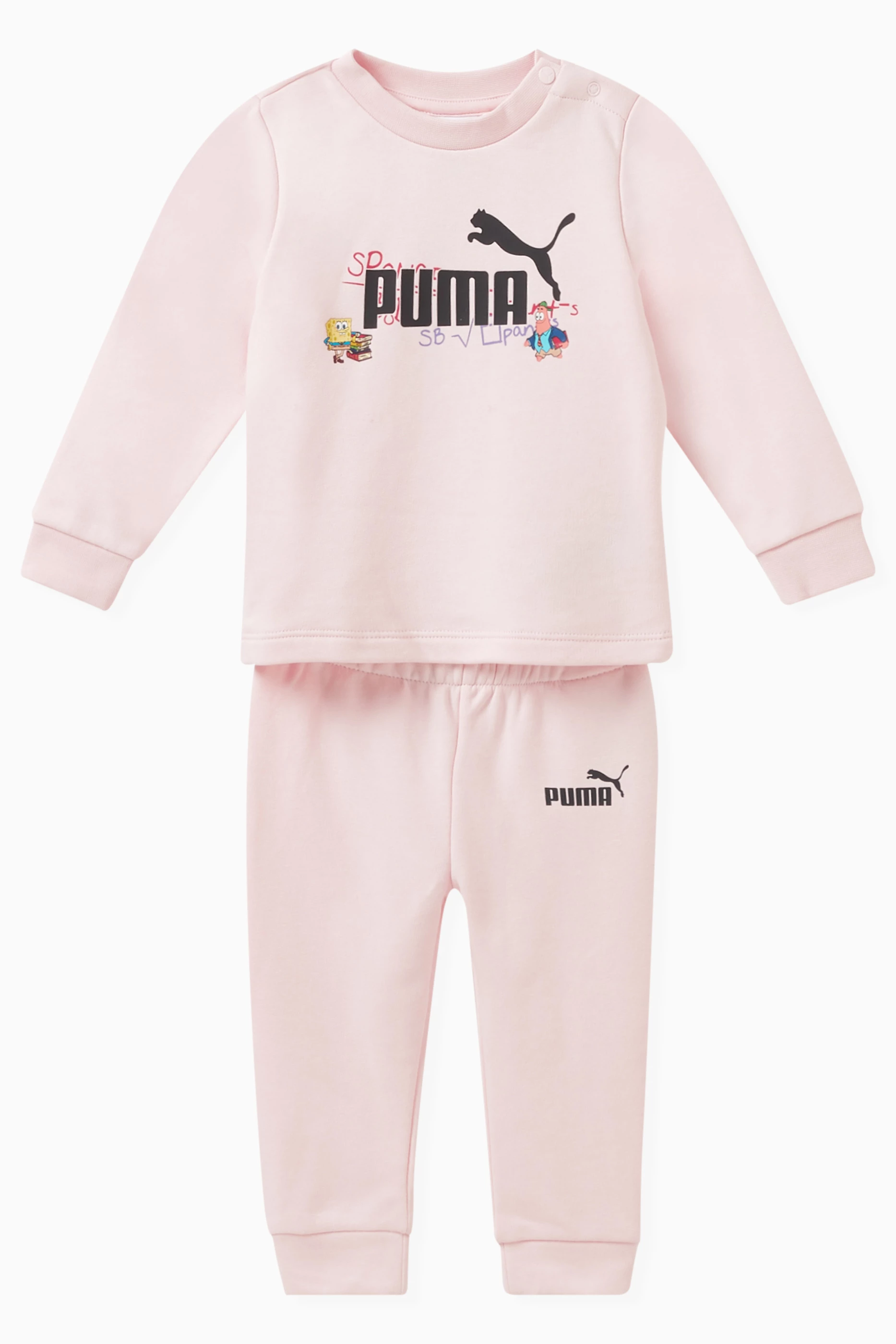 Buy Puma Pink x Spongebob Tracksuit Set in Cotton for Baby Girls