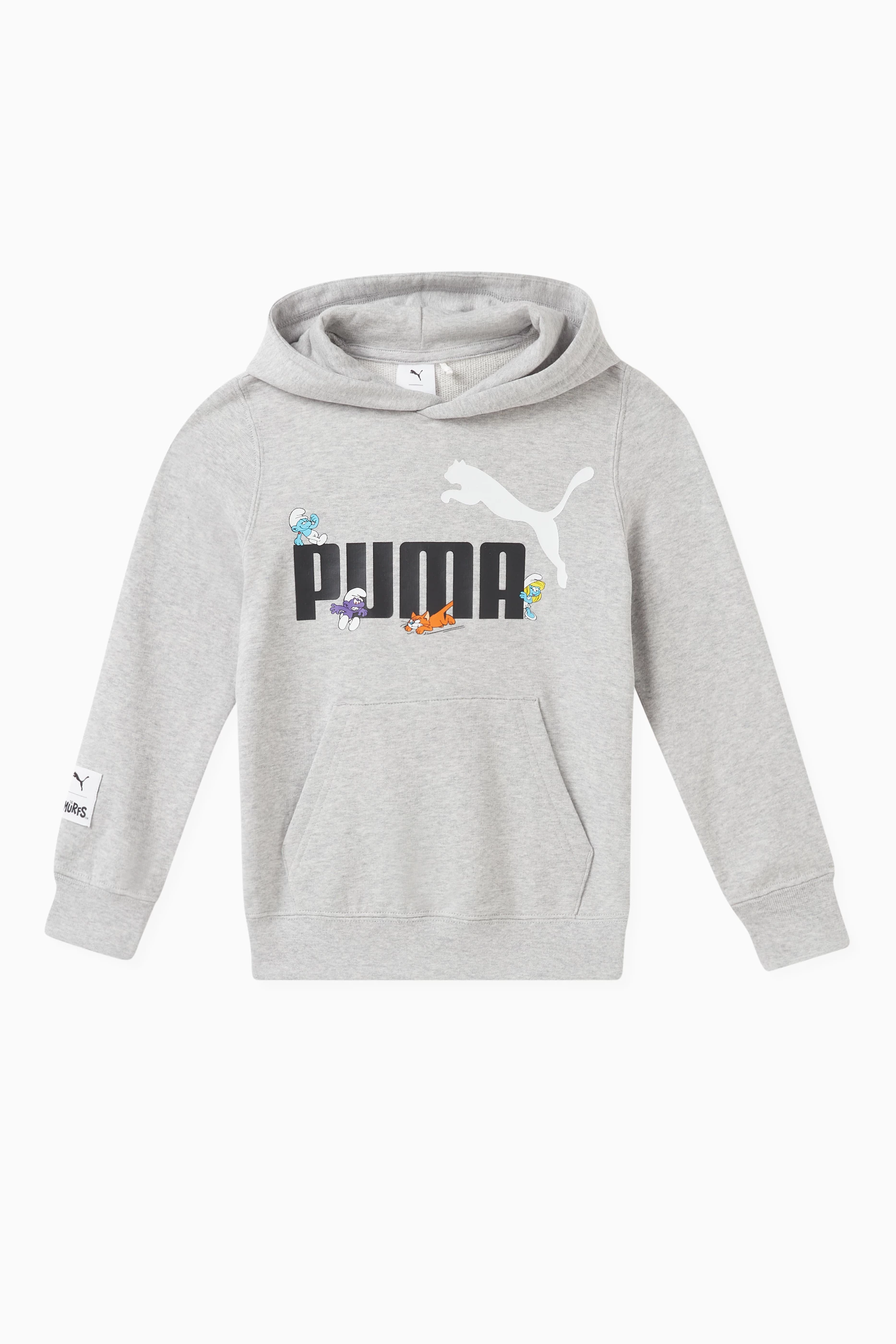 Girls grey puma hoodie hot sale