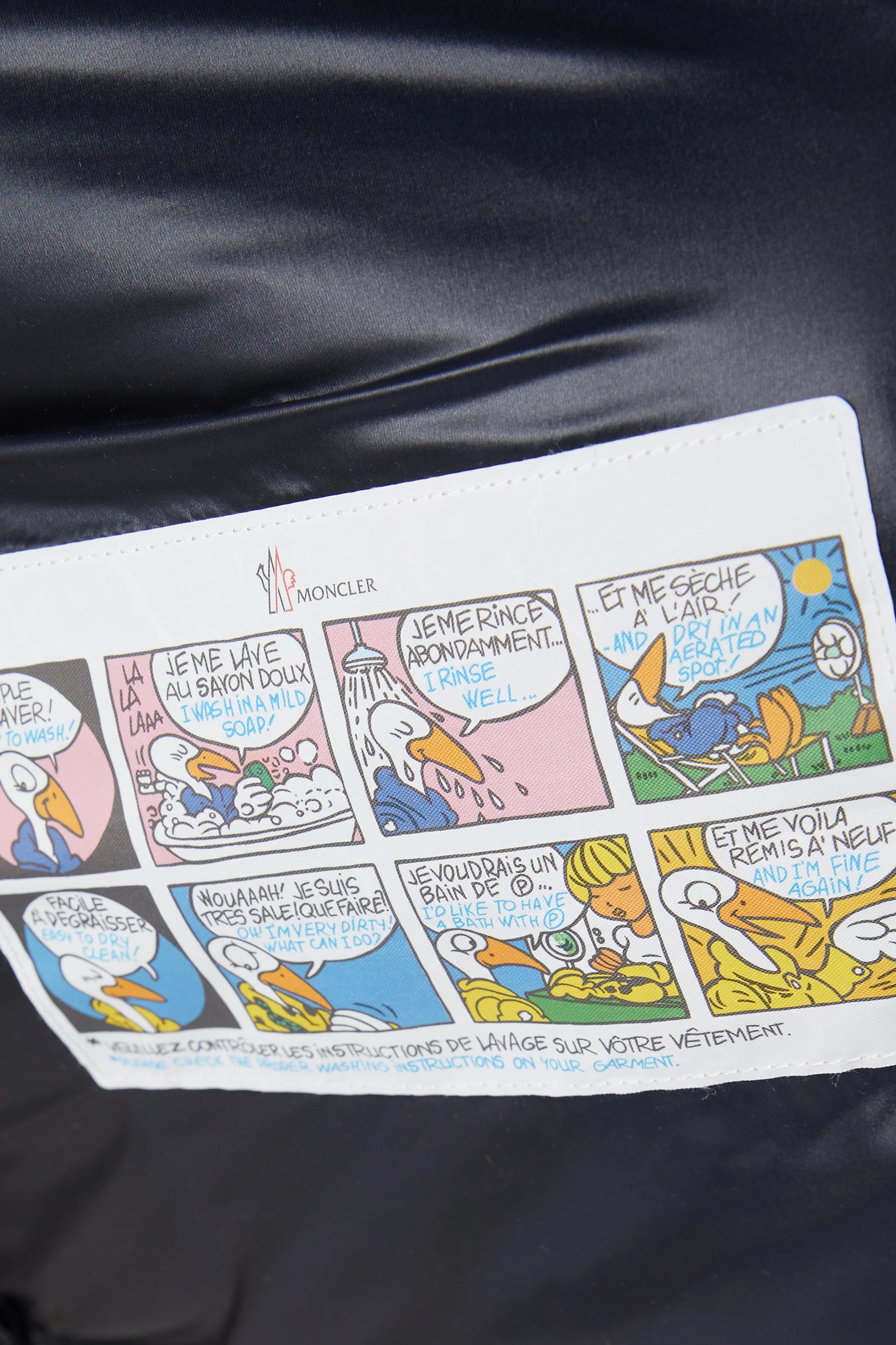 Moncler outlet washing instructions