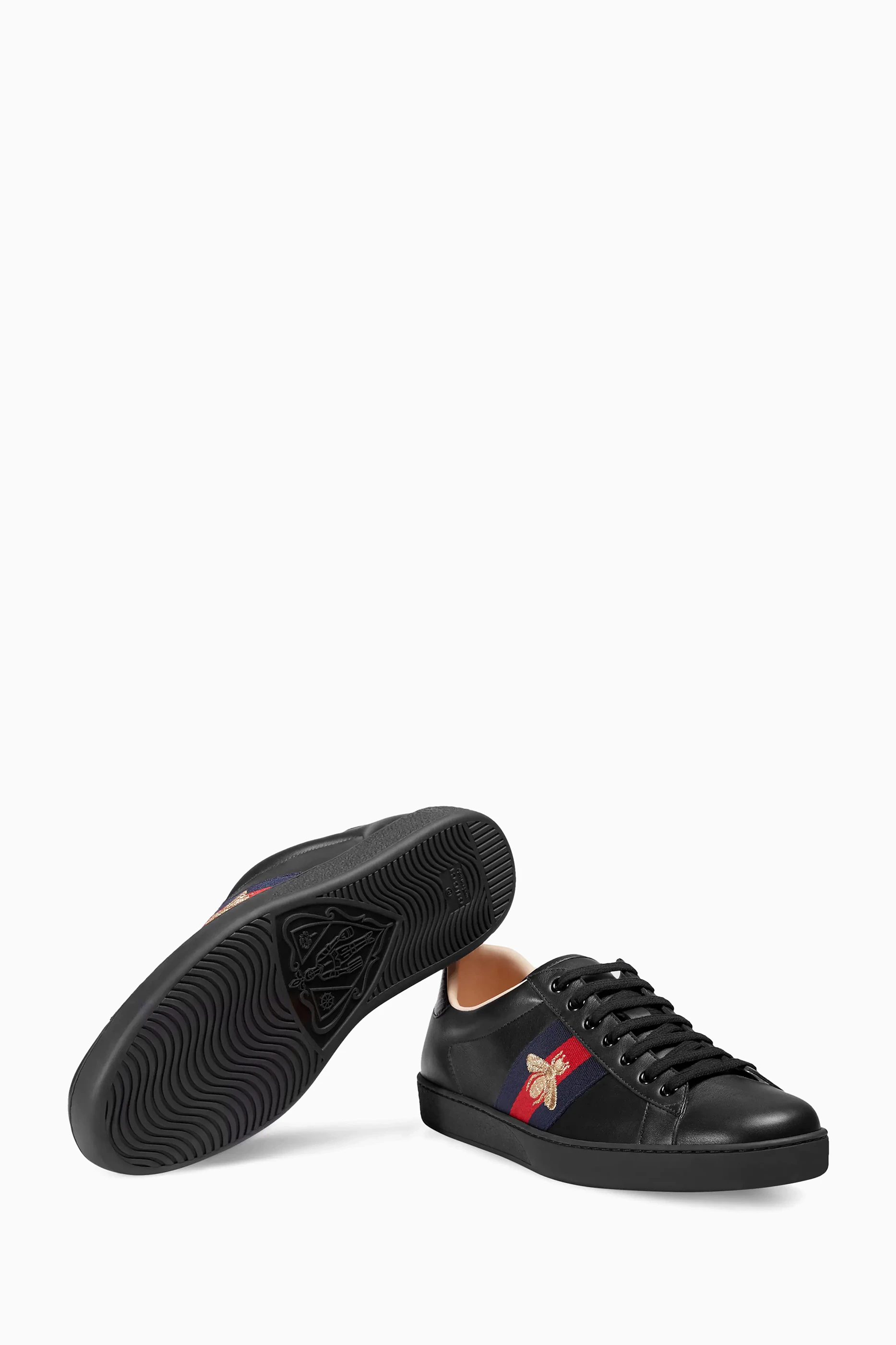 Gucci ace embroidered sneaker black on sale