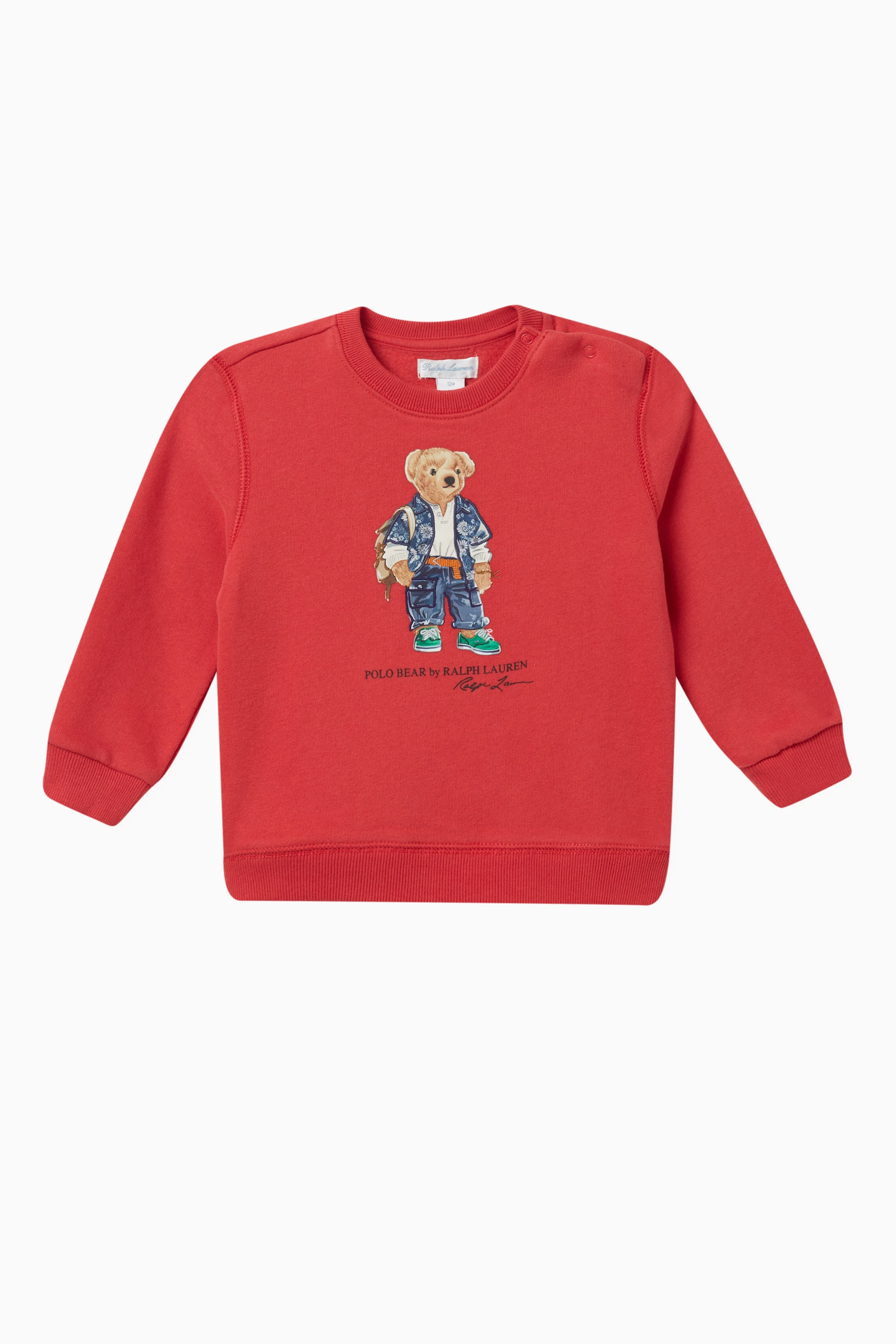 Buy Polo Ralph Lauren Red Polo Bear Sweater in Cotton poly Blend