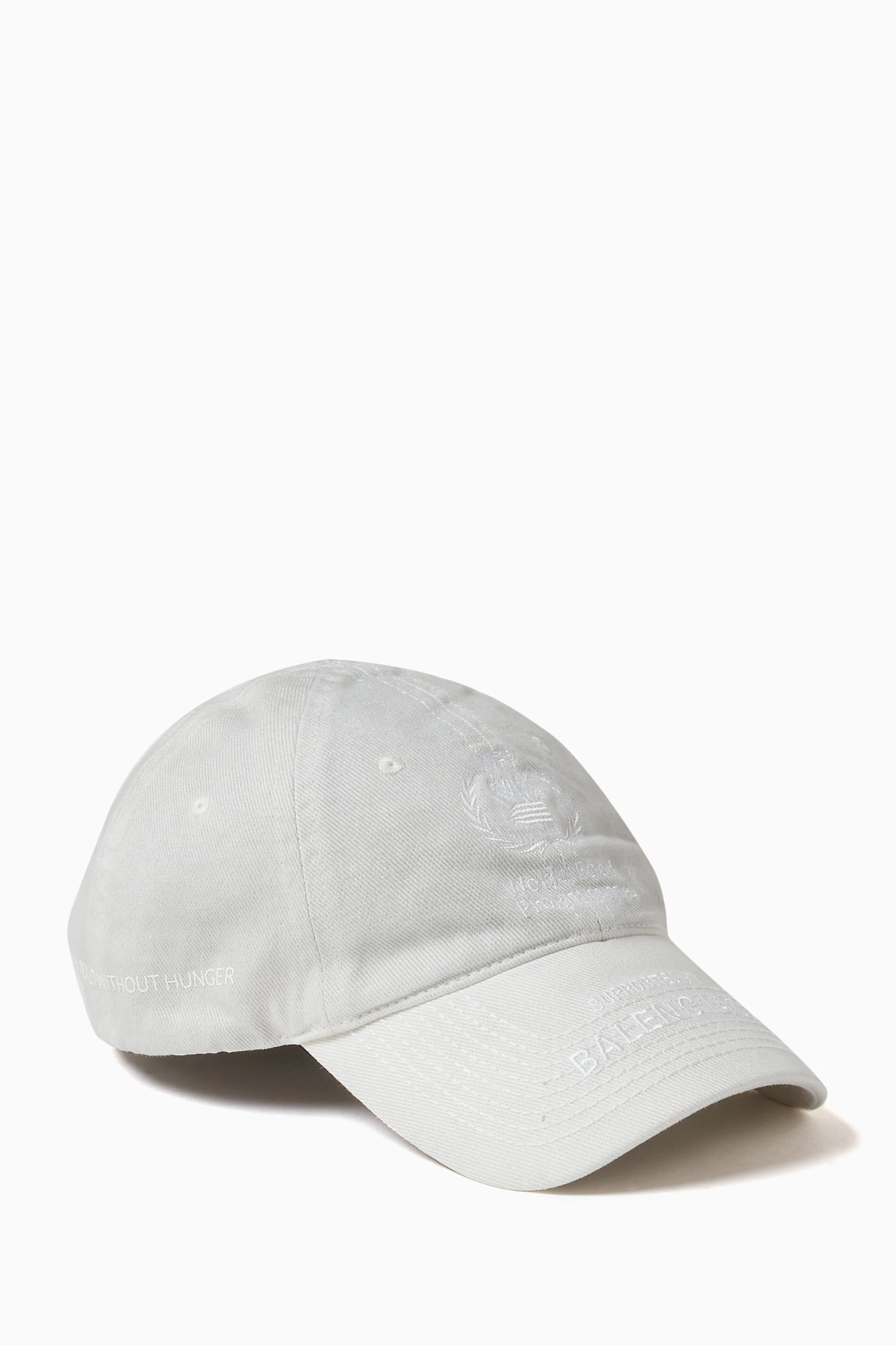 Buy Balenciaga White WFP Baseball Cap in Cotton Drill for UNISEX
