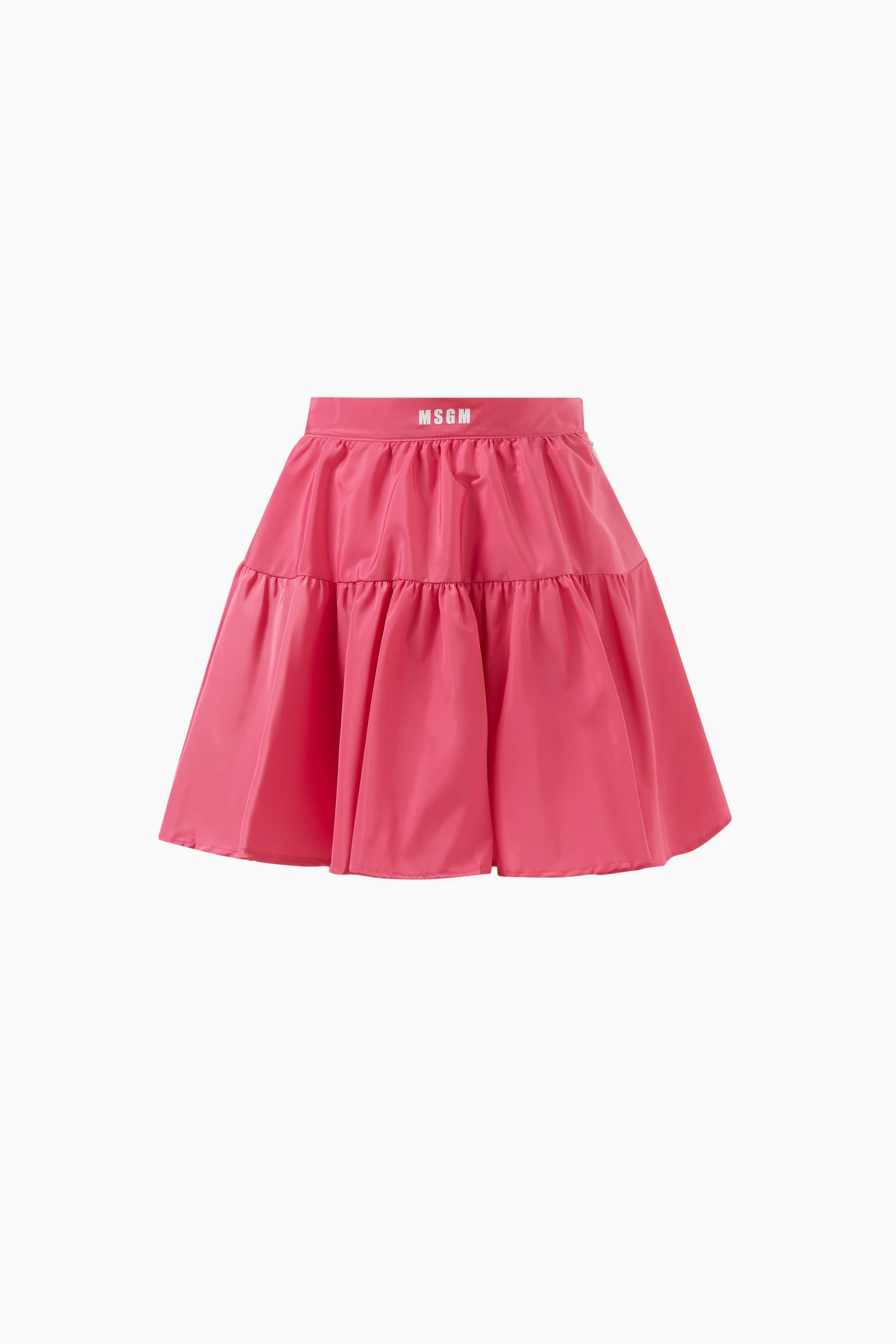 Buy MSGM Pink Taffeta Flounce Skirt for Girls in Saudi