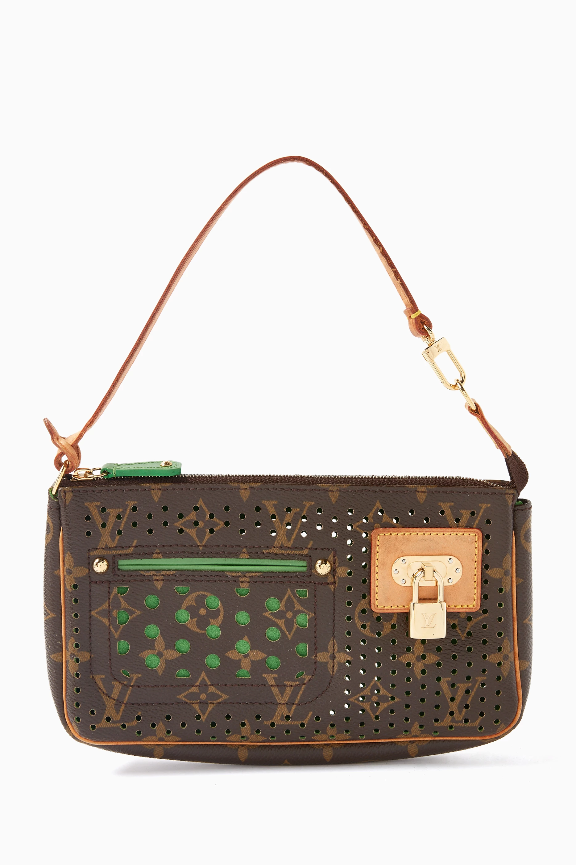 Buy Louis Vuitton Pre-Loved Brown Perforated Pochette Bag in Monogram  Canvas for WOMEN in Saudi | Ounass