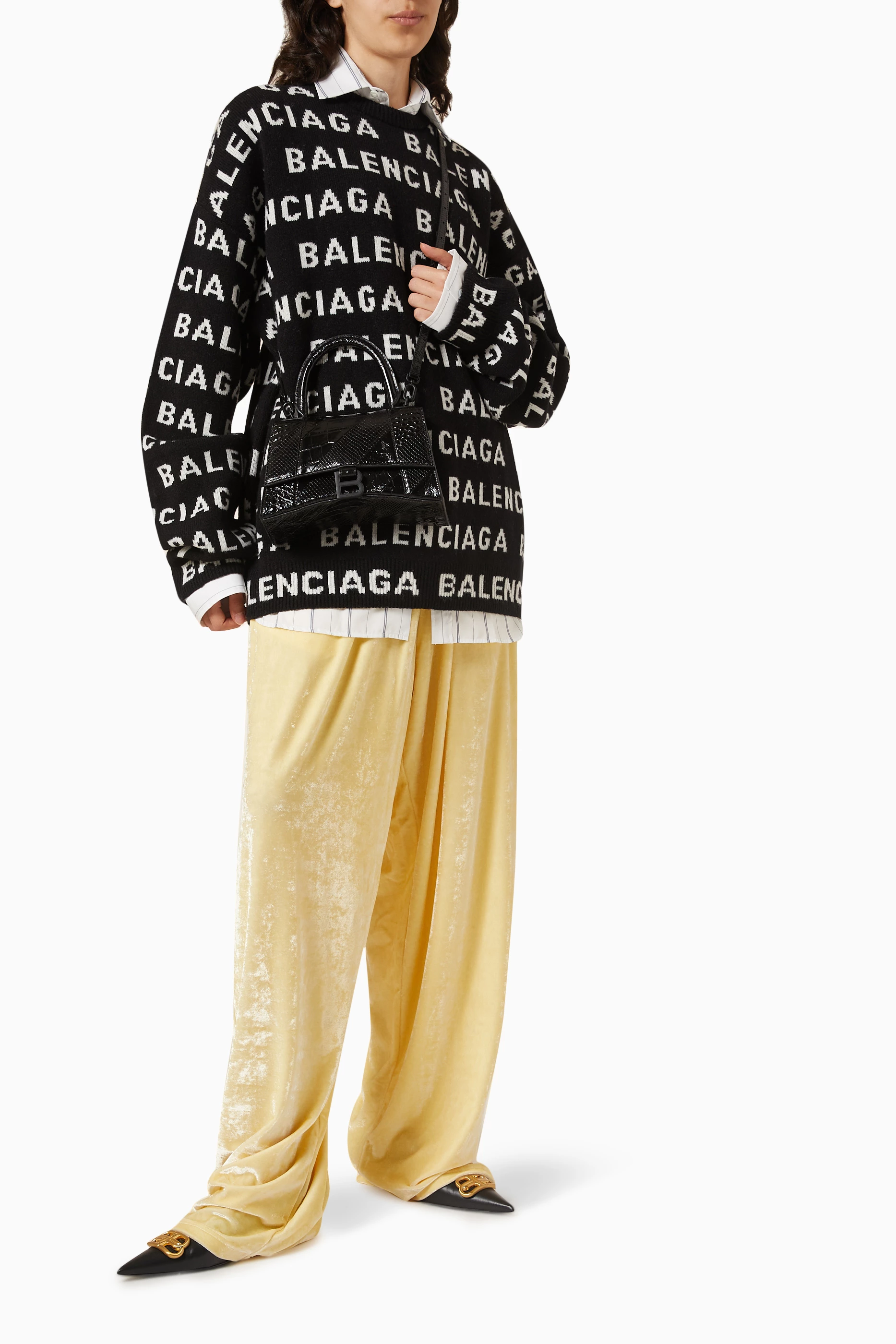 Balenciaga top sweatsuit gold
