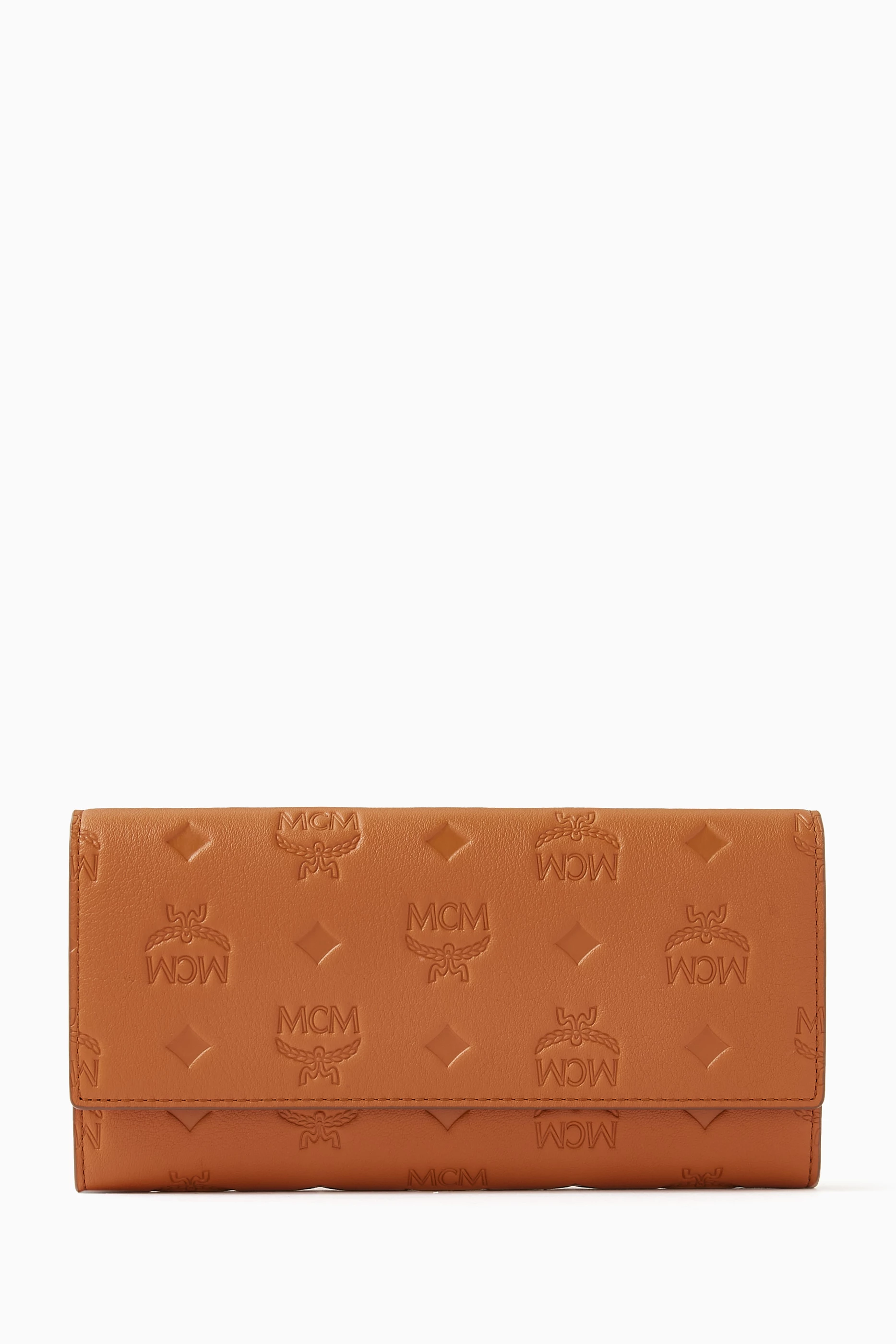 Buy MCM Brown Large Aren Continental Wallet in Monogram Leather