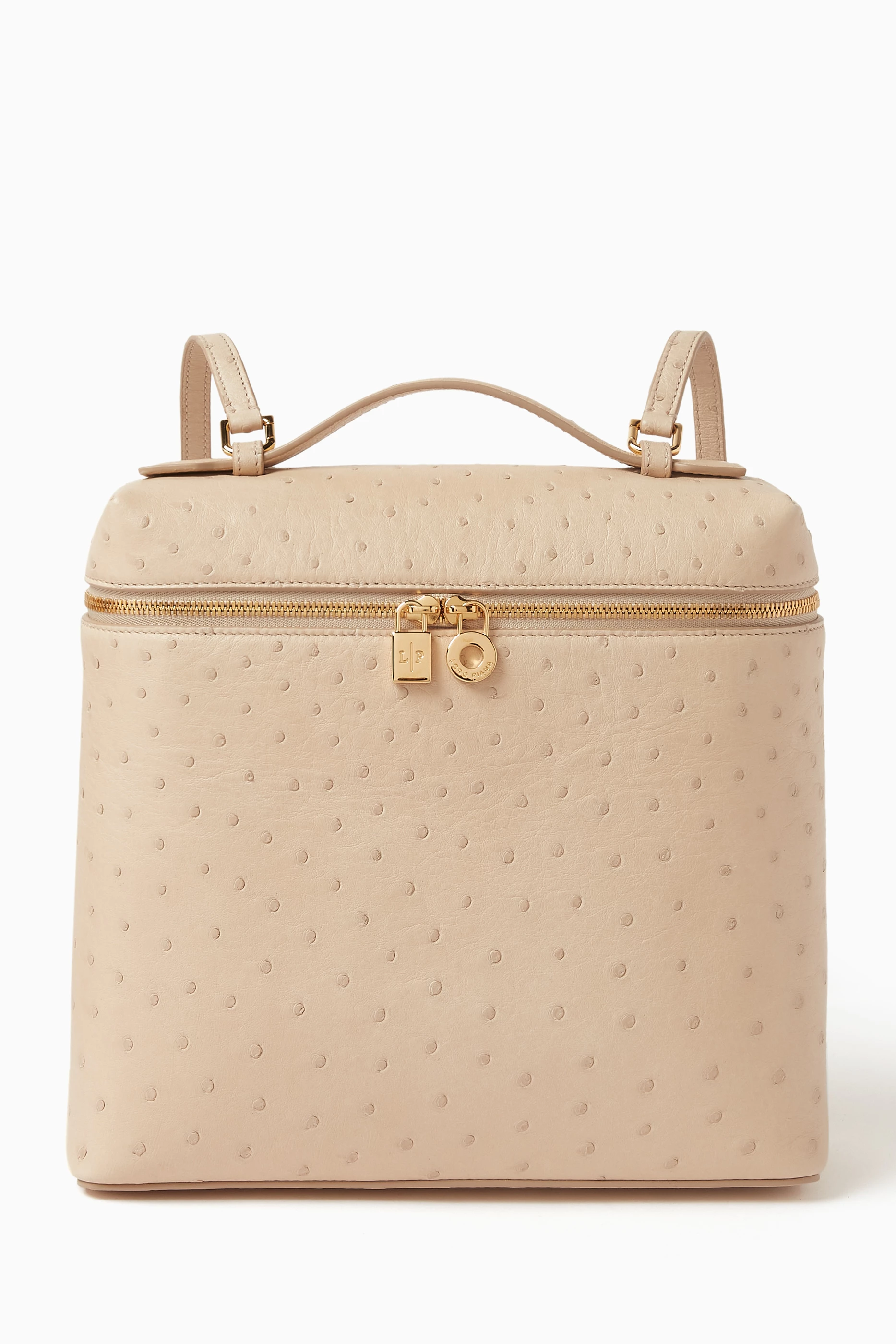 Buy Loro Piana Neutral Extra Pocket Backpack in Ostrich Leather
