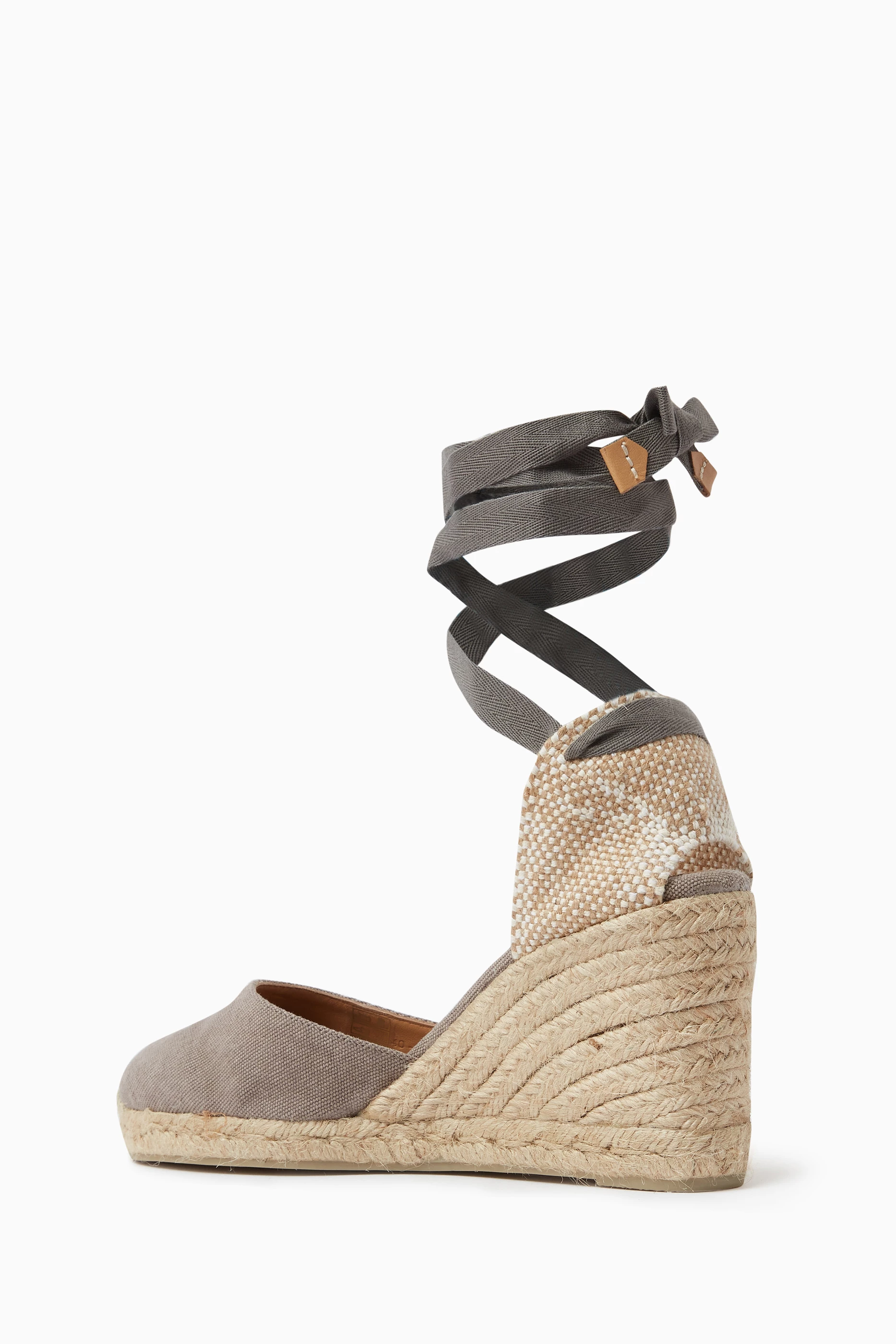 Buy Casta er Grey Carina 70 Espadrille Wedges in Canvas for Women