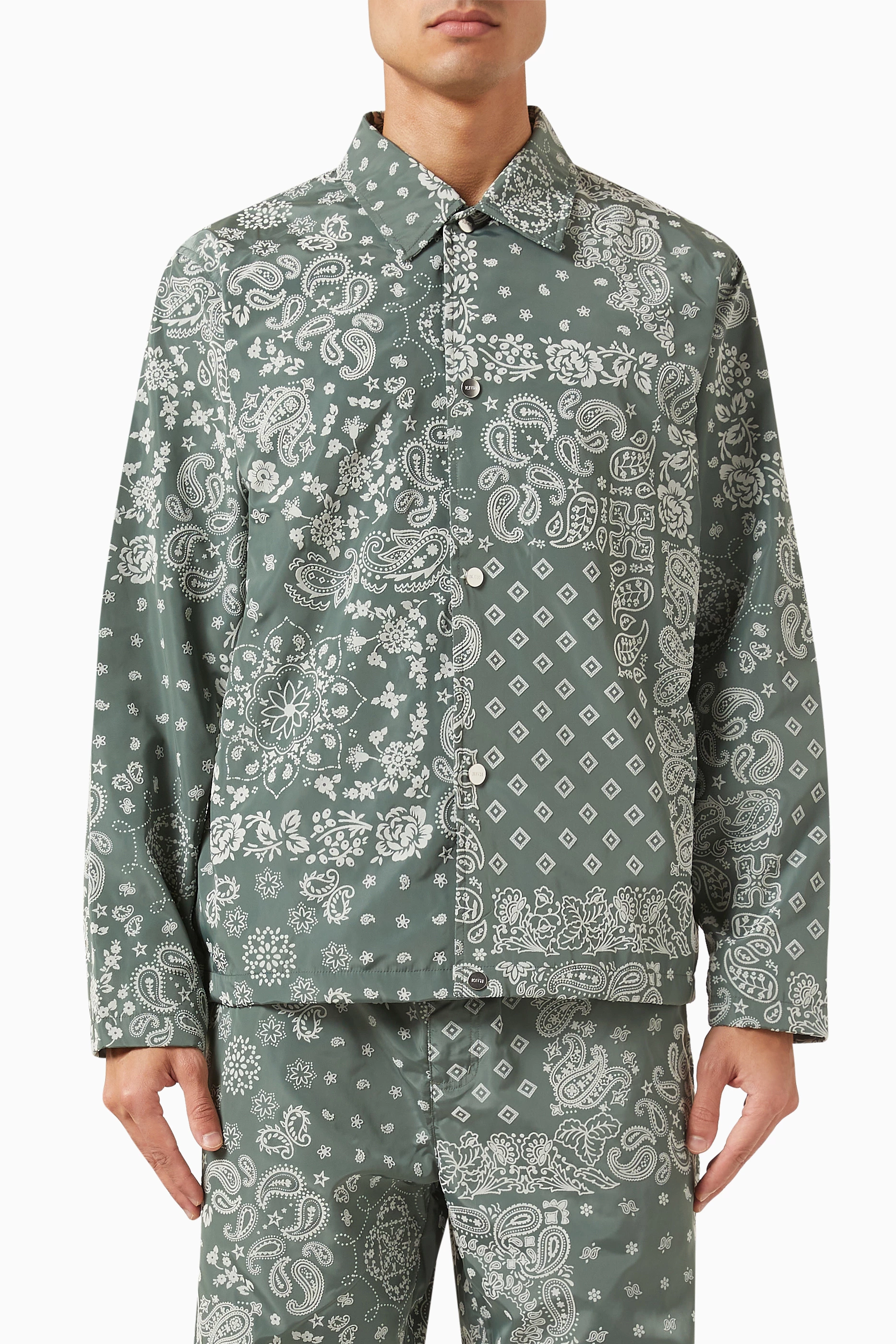 Buy Kith Multicolour Flocked Deconstructed Bandana Coaches Jacket ...