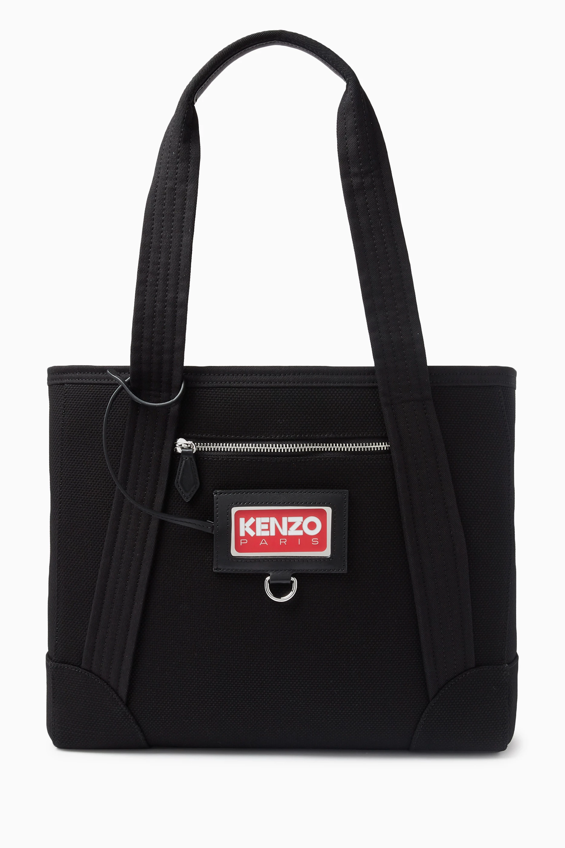 Buy KENZO Black Paris Large Tote Bag in Canvas for Women in Saudi