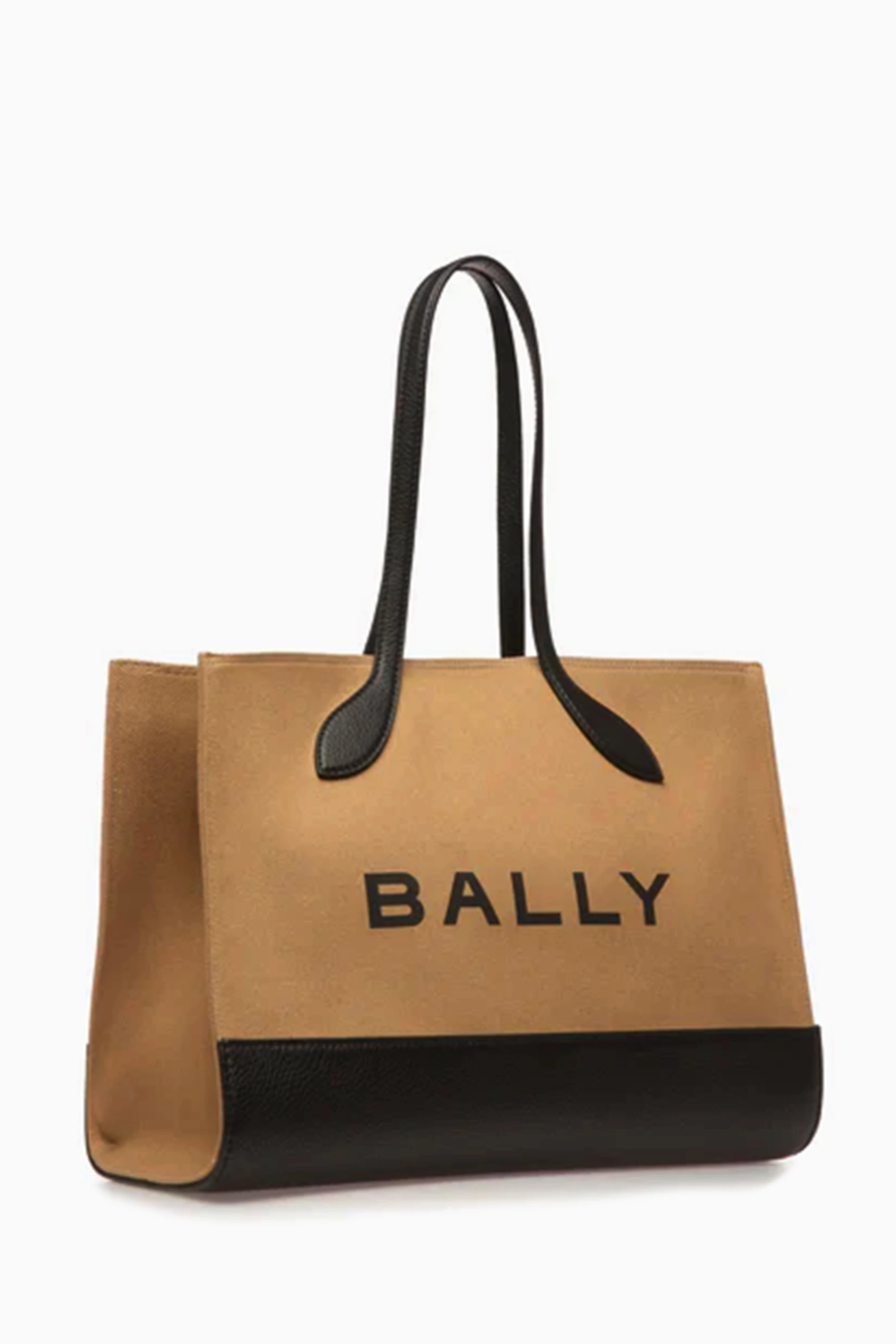 Buy Bally Neutral Bar Keep on Tote Bag in Cotton Calf Leather