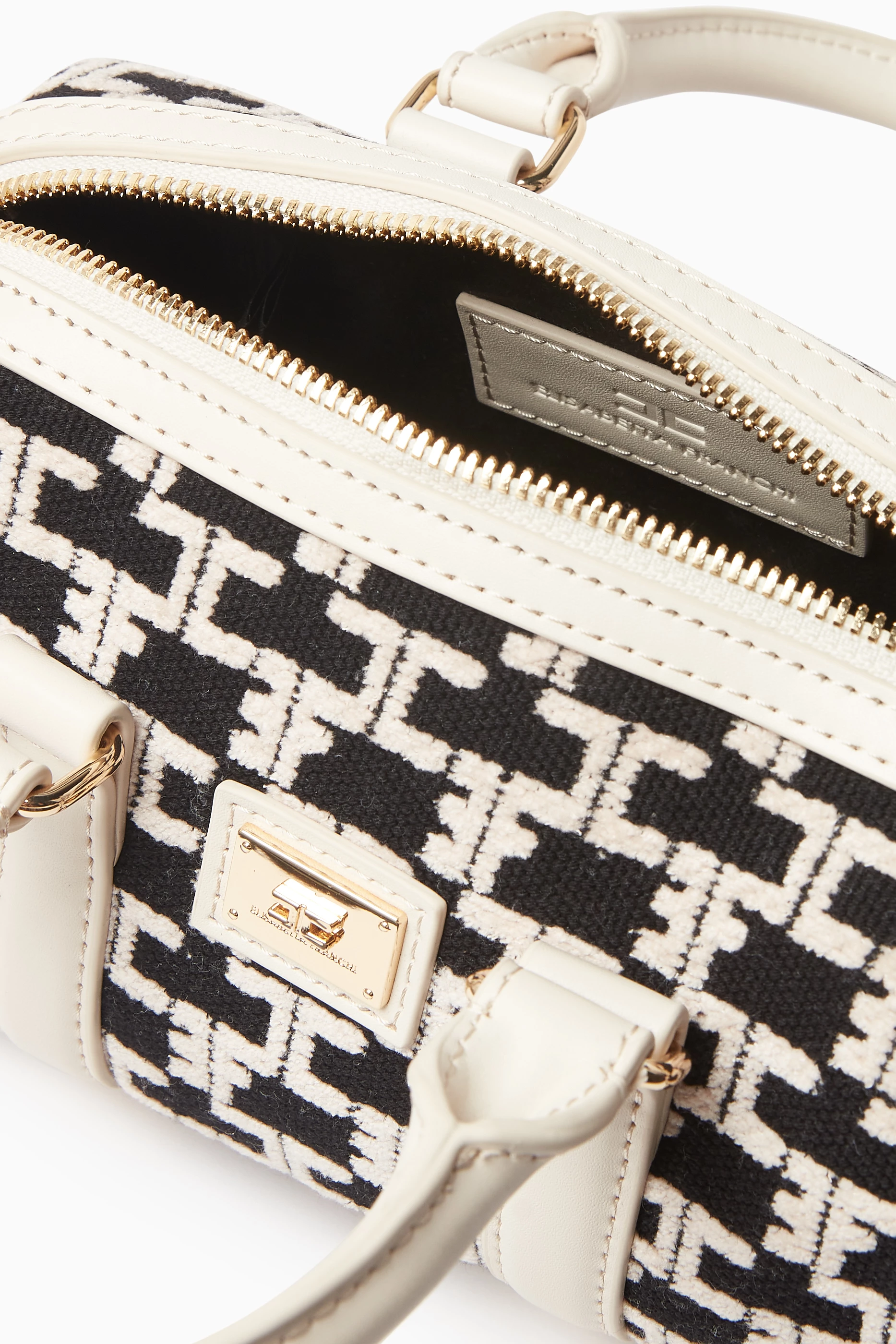 Buy Elisabetta Franchi Neutral Mini Bauletto Travel Bag in