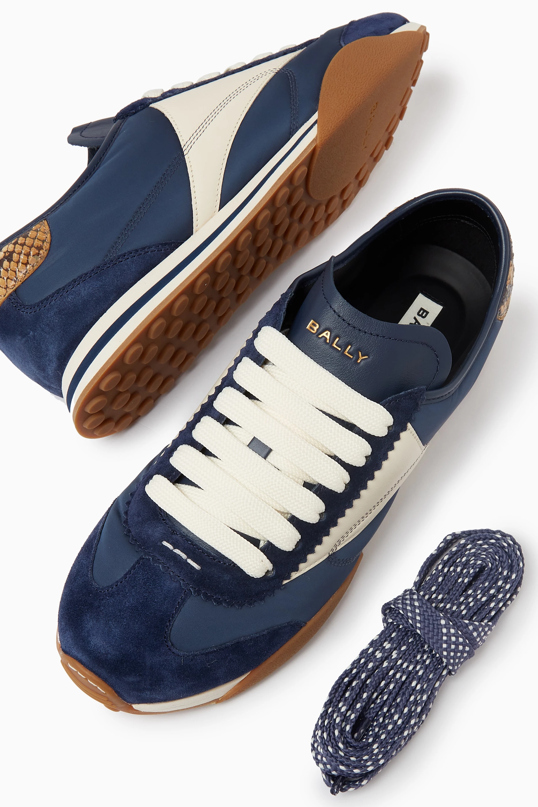 Buy Bally Blue Sonney Sneakers in Leather for Men in Saudi Ounass