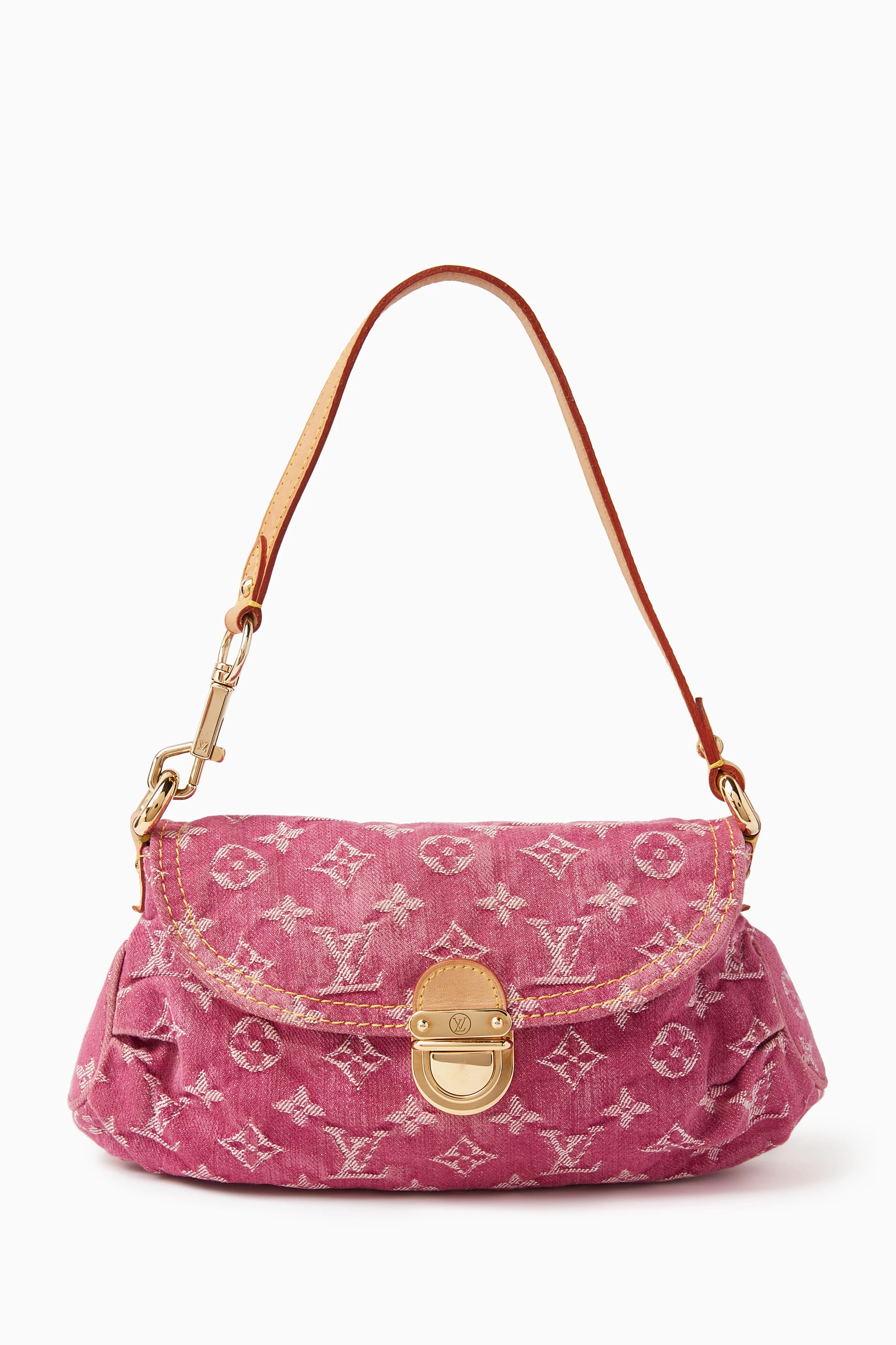 LOUIS VUITTON PINK DENIM PLEATY BAG