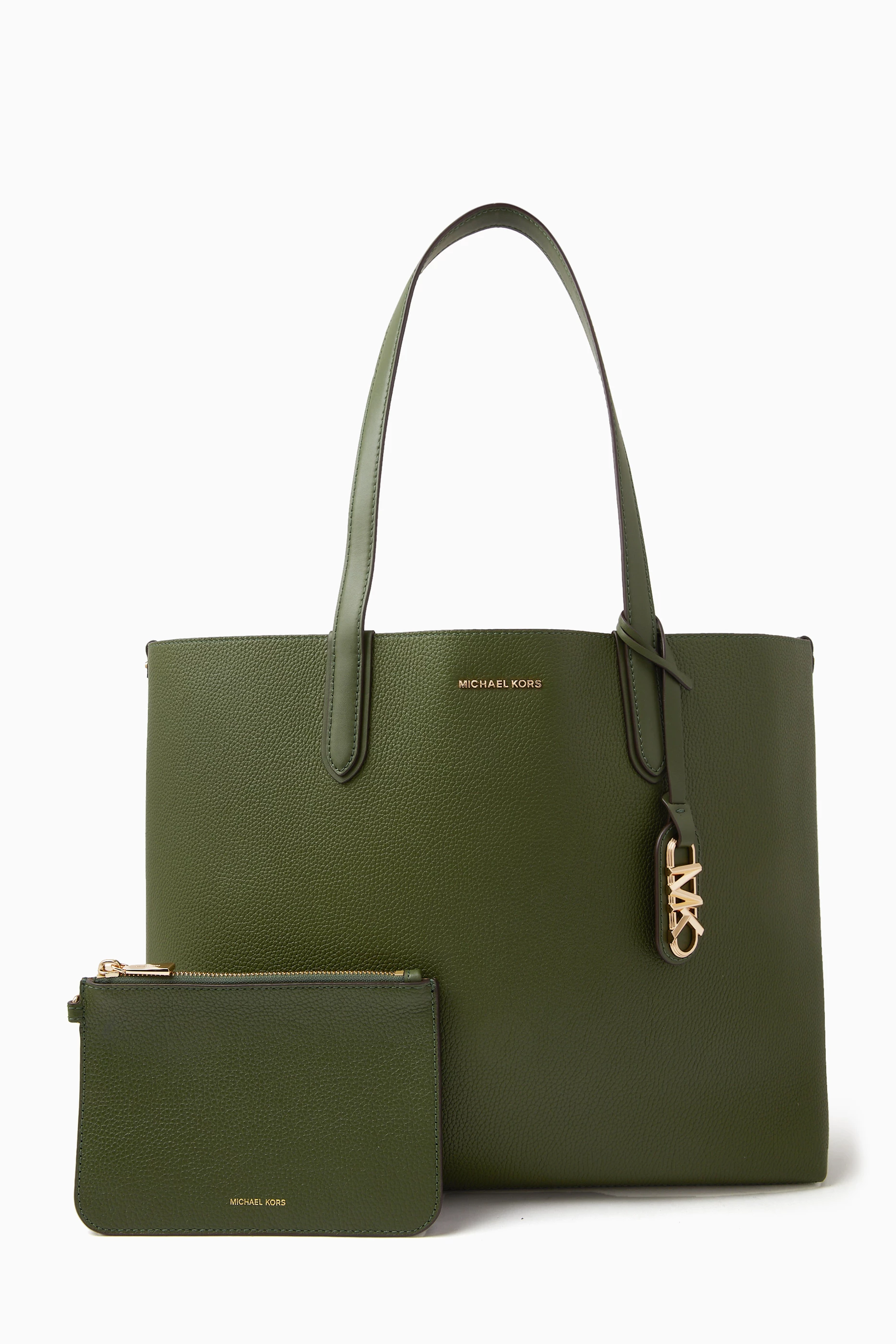 Michael kors green tote bag store