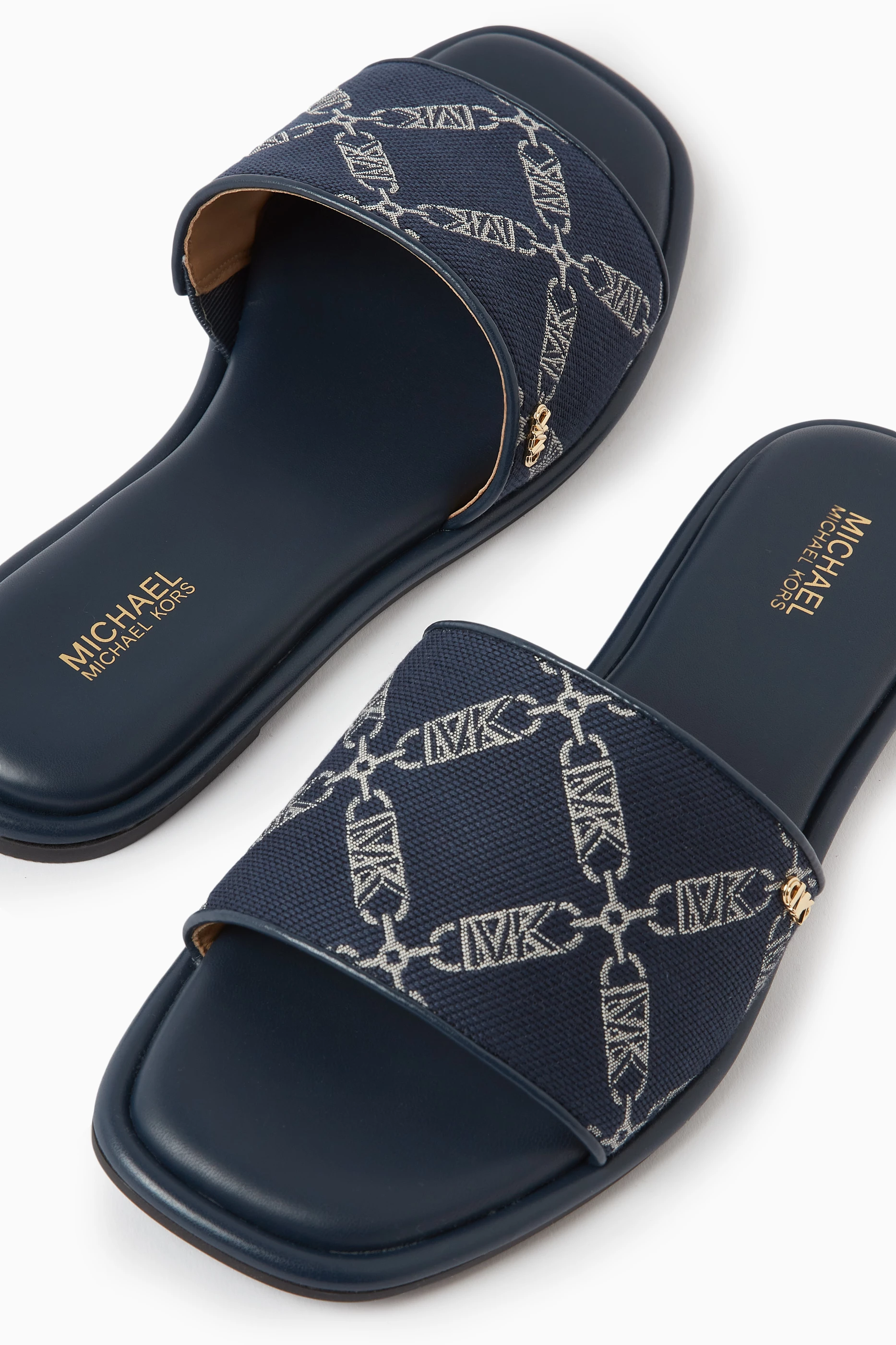 Mk navy sale blue sandals