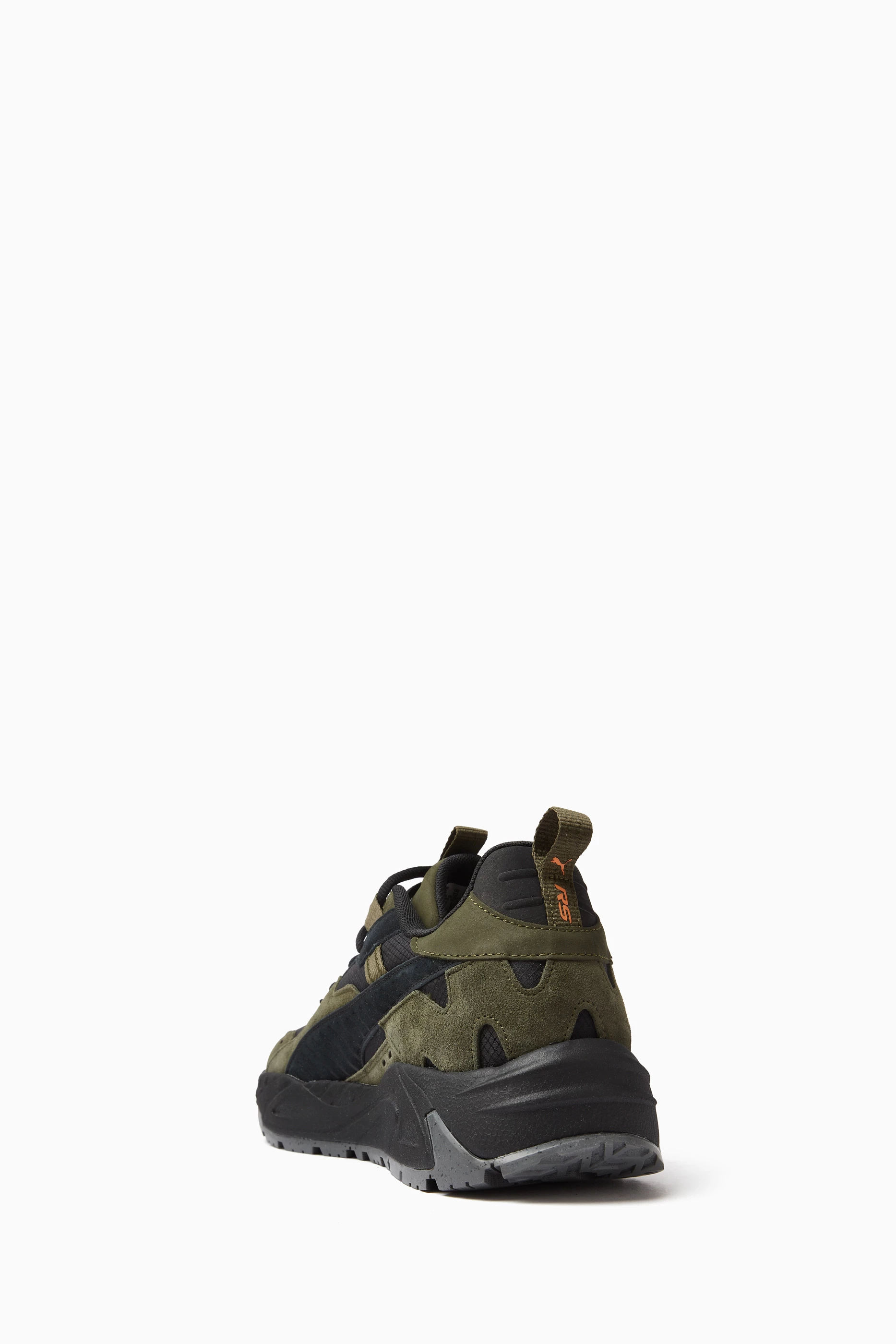Buy Puma Grey RS Trck Low top Sneakers in Suede Mesh for Men in