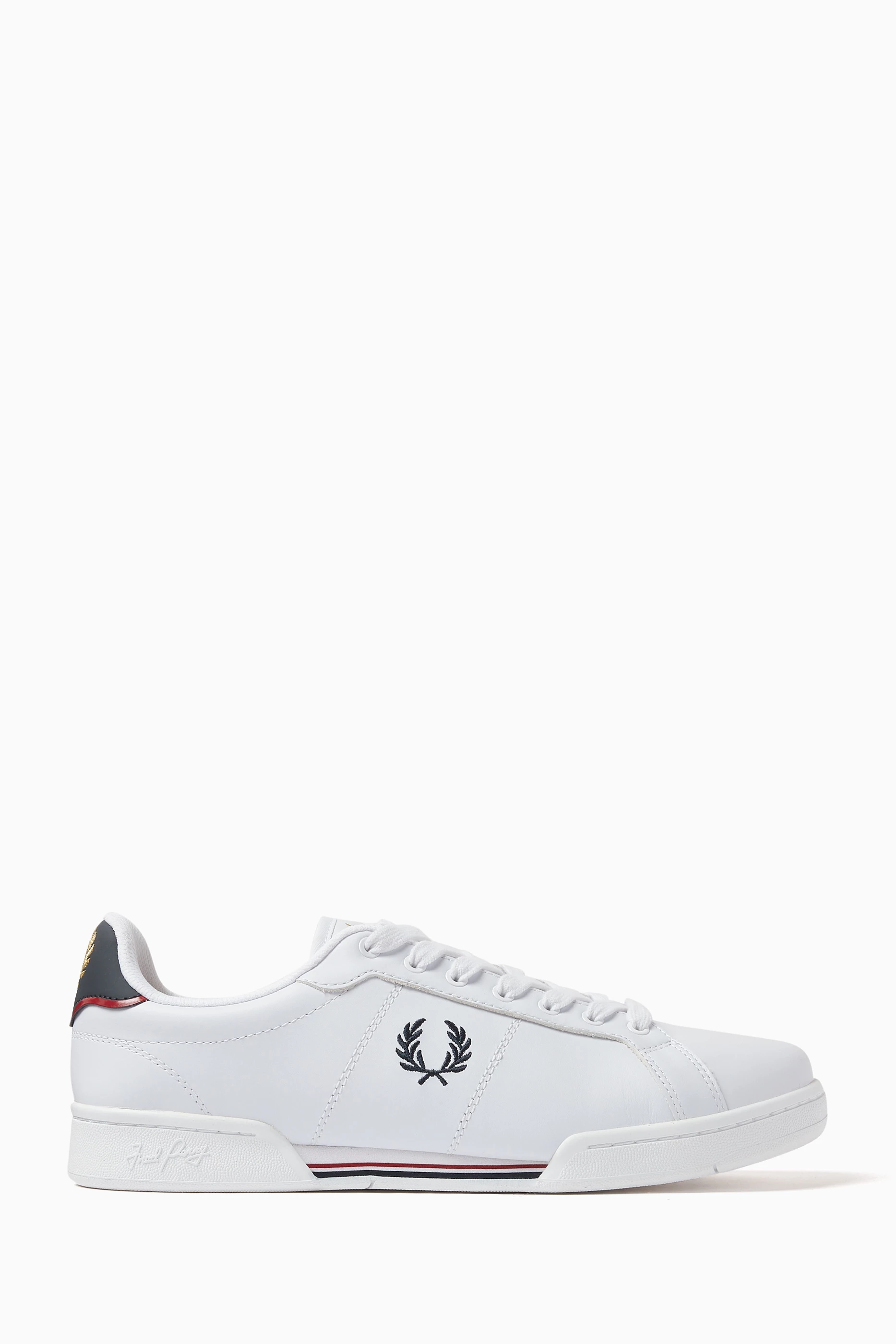 Buy Fred Perry White B722 Sneakers in Leather for Men in Saudi
