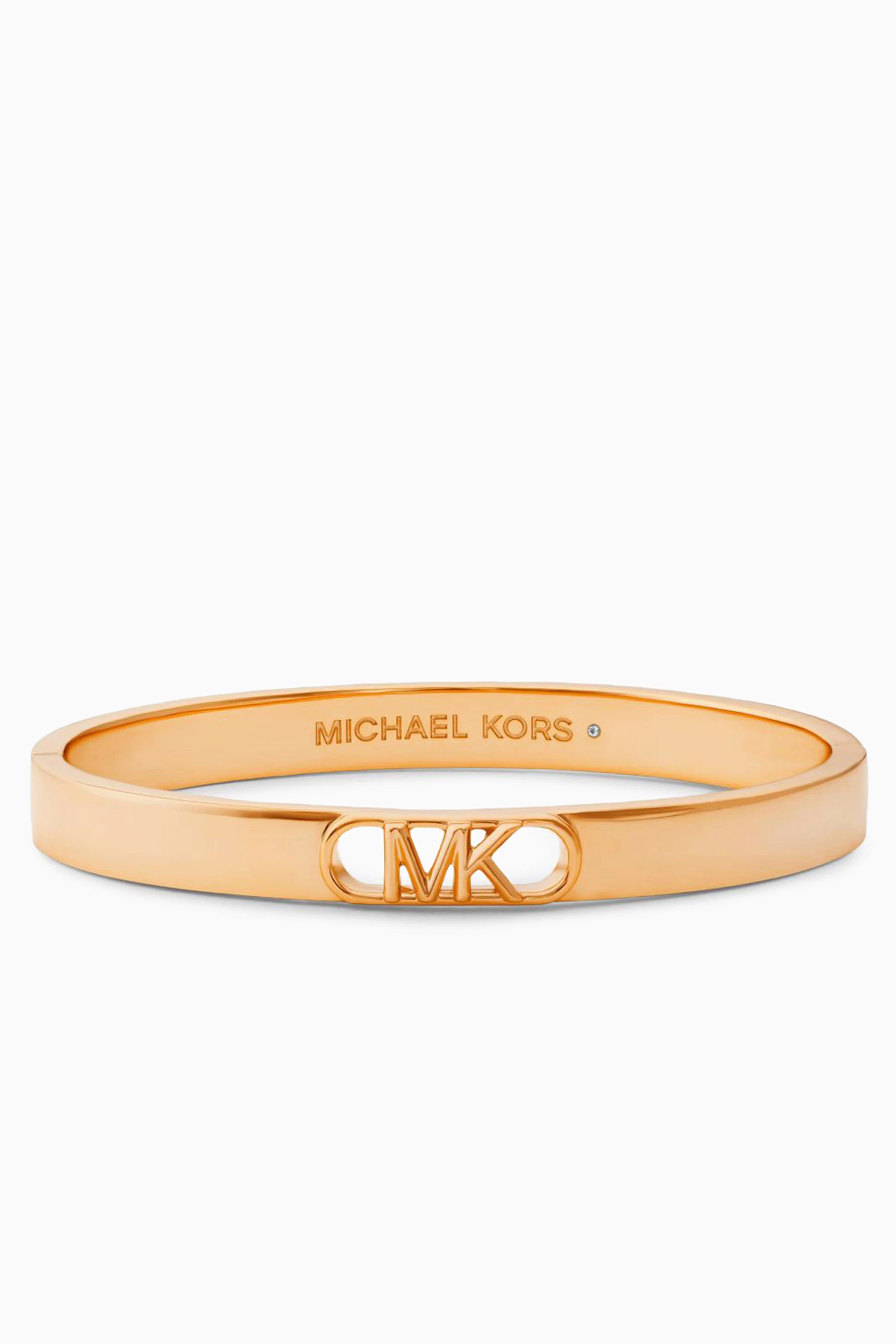 Michael kors rose on sale gold logo bracelet
